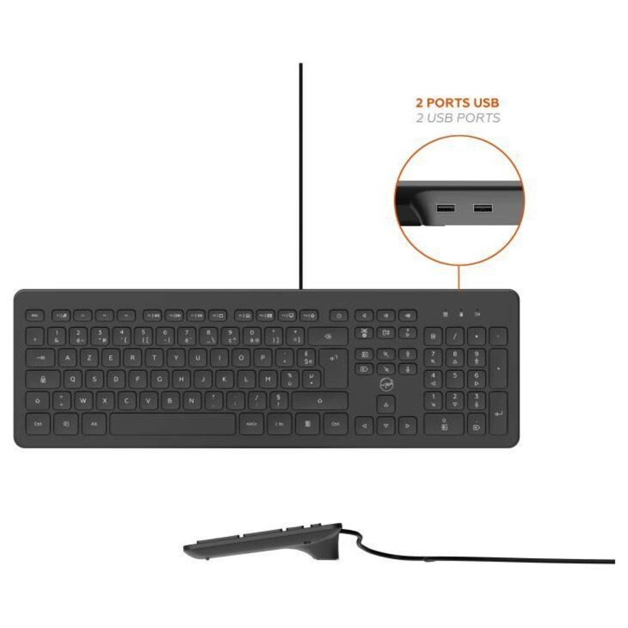 Clavier Mobility Lab ML304250 – Filaire, Avec 2 Hub USB Intégrés - vue 7