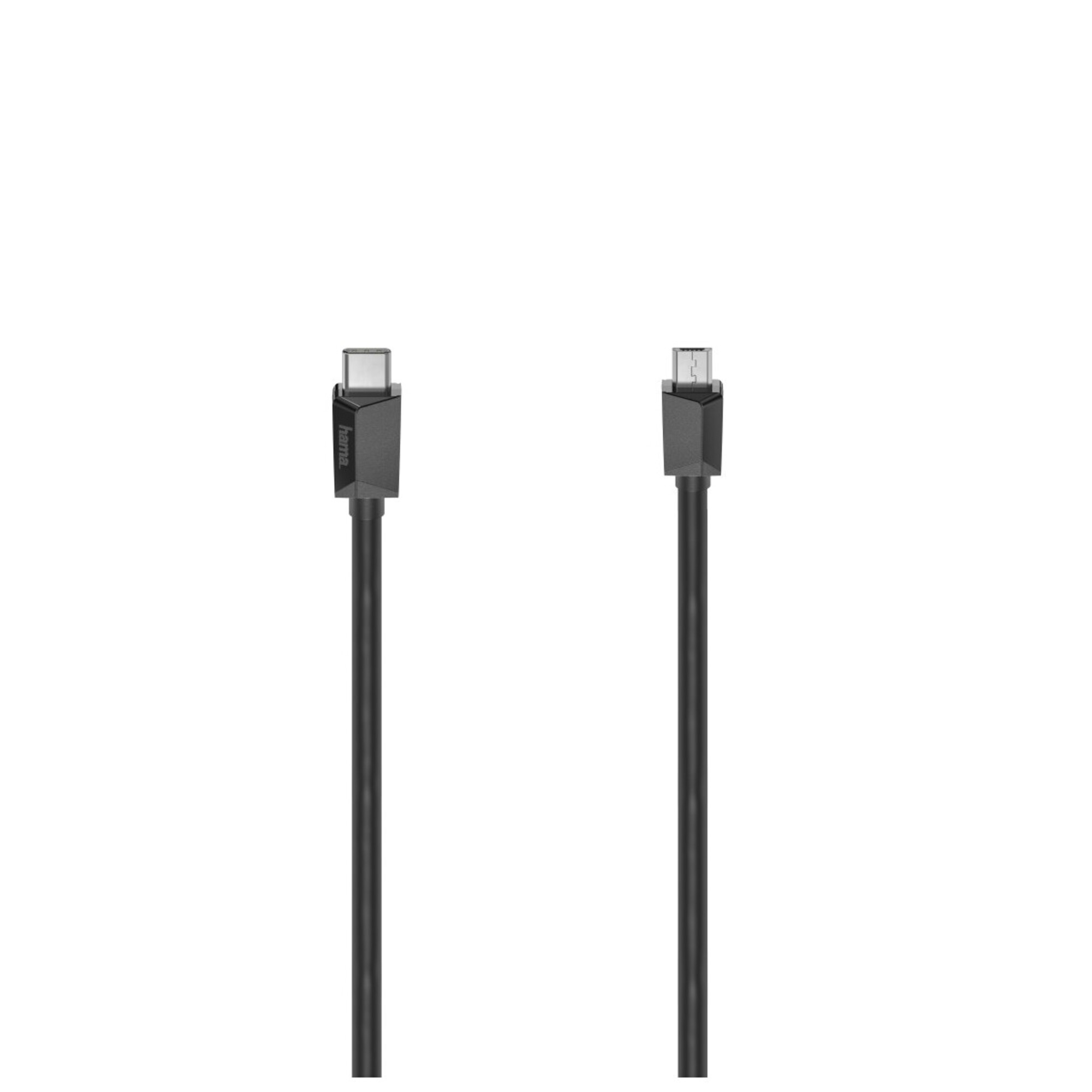 HAMA C&acirc;ble usb-c, m&acirc;le usb-c - m&acirc;le micro-usb-b, usb 2.0, 480 mbit/s, 0,75m