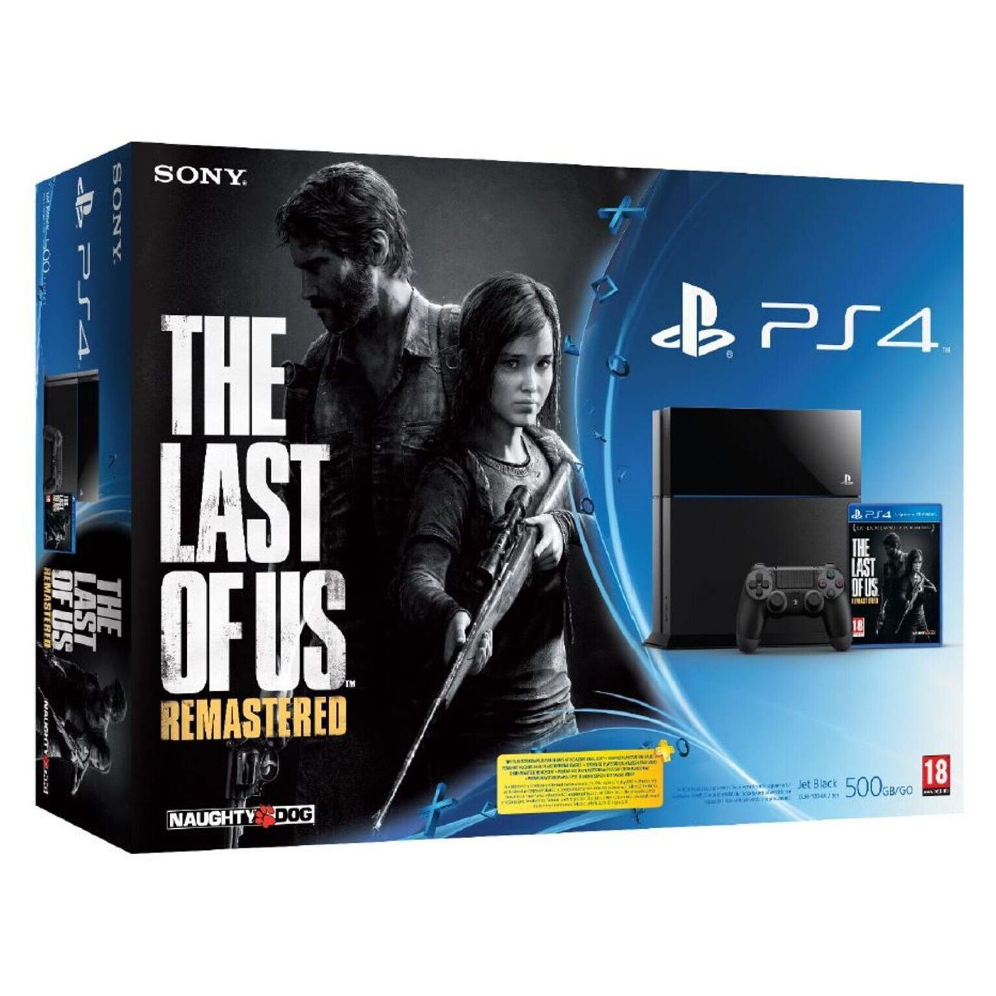 Console PS4 500 Go Noire + The Last of Us Remastered - Très bon état