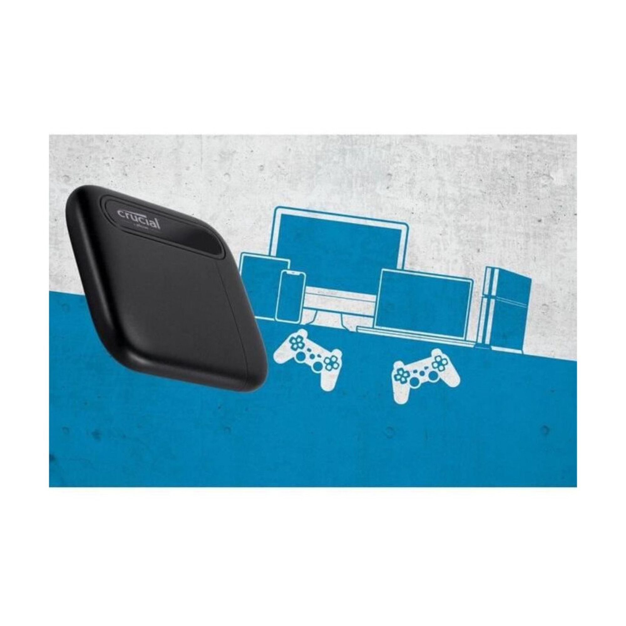 Crucial X6 2 To USB Type-C 3.2 Gen 2 (3.1 Gen 2) Noir - Neuf