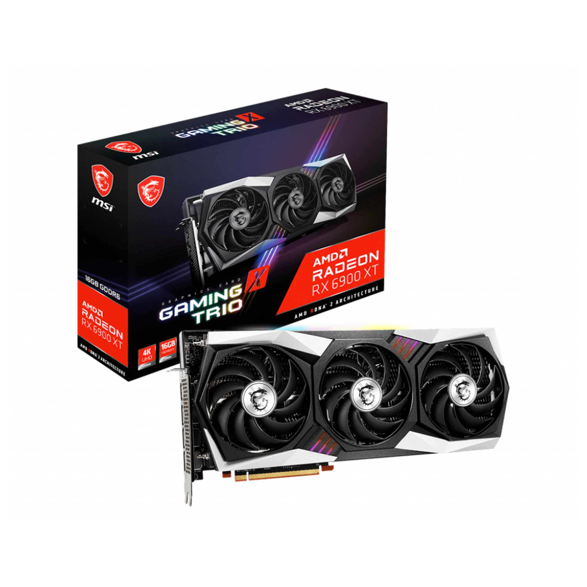 MSI GAMING RX 6900 XT X TRIO 16G carte graphique AMD Radeon RX 6900 XT 16 Go GDDR6 - Neuf