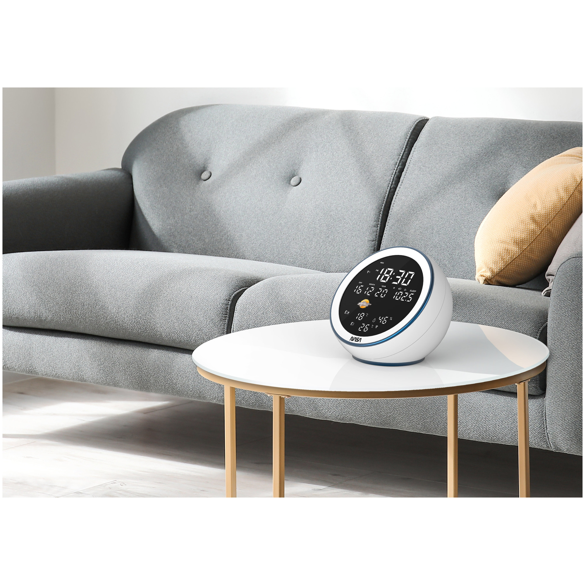 Station météo et enceinte Bluetooth Nasa WSP1500 avec radio réveil - vue 9