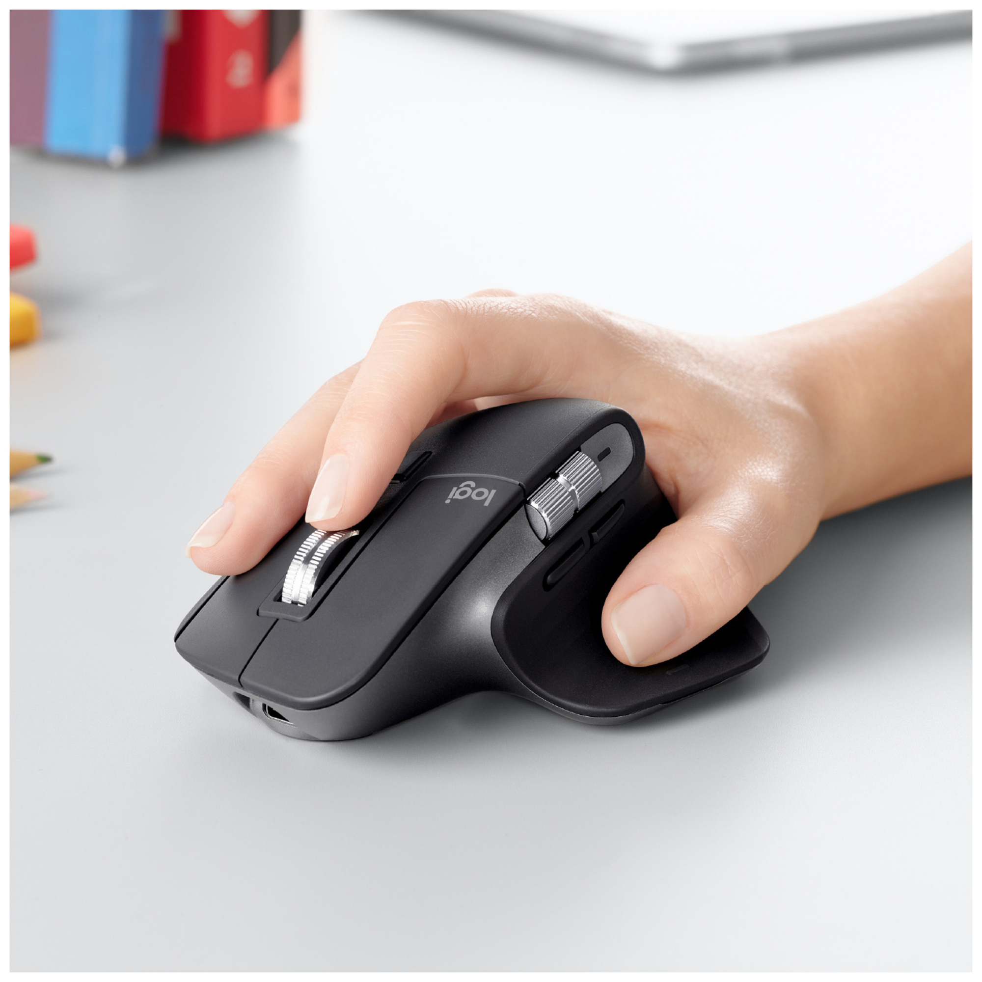 Logitech MX Master 3 laser 7 boutons sans fil 2.4 GHz Bluetooth récepteur sans fil USB - vue 3