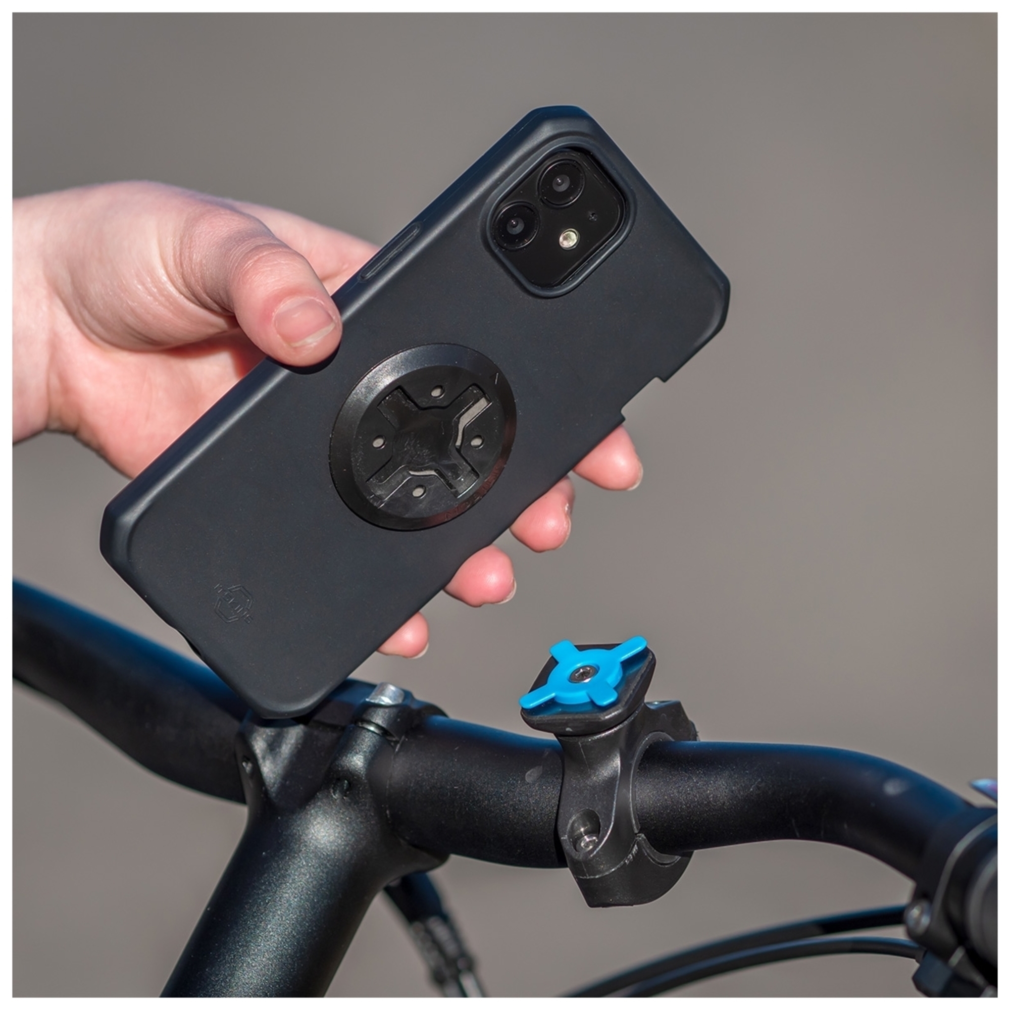 Support Smartphone pour Vélo Porte Téléphone Universel Fabriqué en France Rotation 360° Fixation Mécanique Sécurisée Neuf