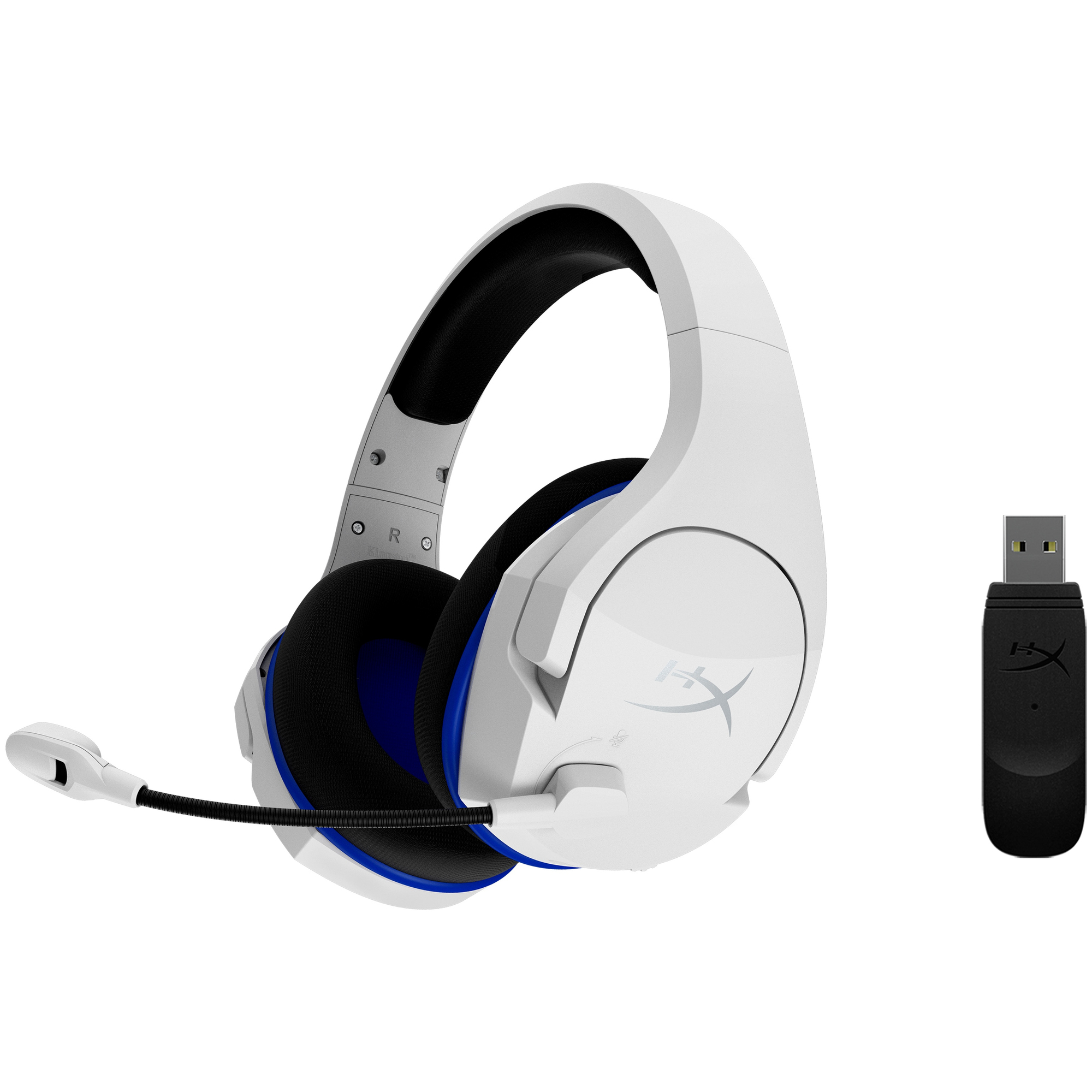 HyperX Core Cloud Plus - Casque pour jeux sans fil (bleu blanc) - PS5 -PS4 - Neuf