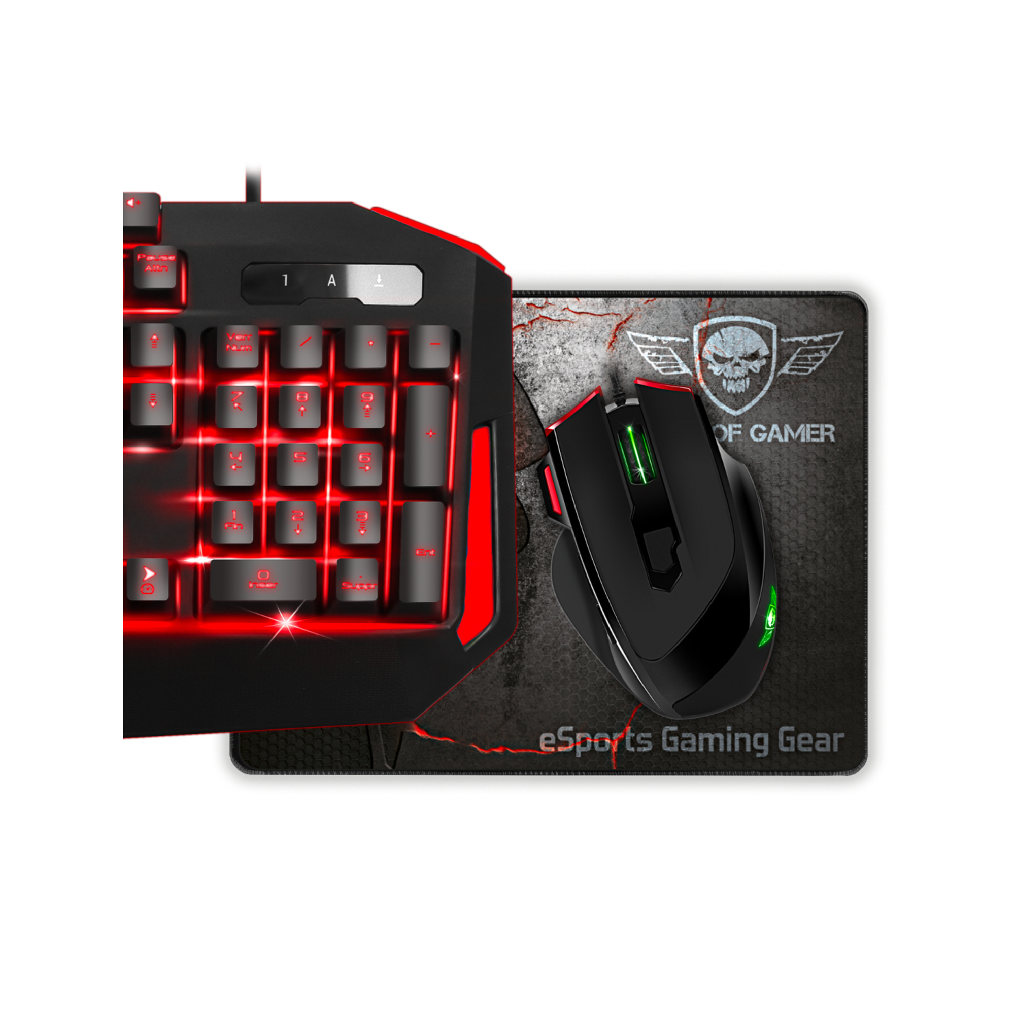 Spirit of Gamer Pro MK3 clavier Souris incluse Jouer USB AZERTY Noir - Neuf