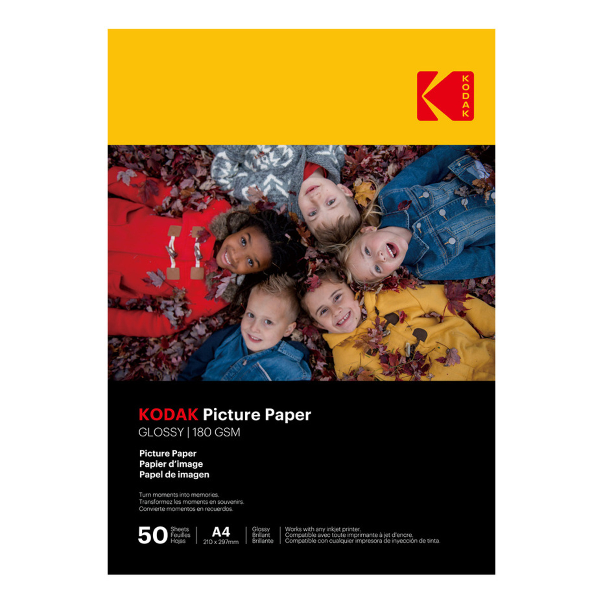 Kodak 50 Feuilles De Papier Photo 180G/M², Brillant - Excellent État
