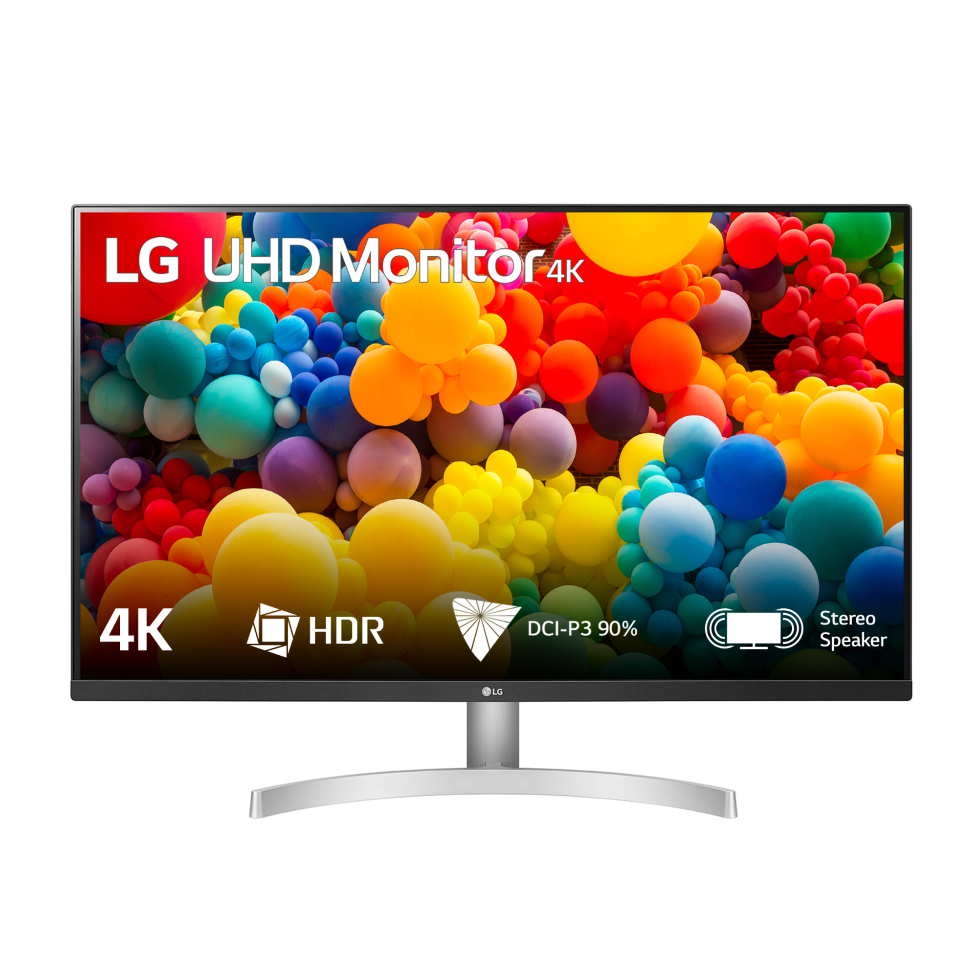 LG 32UN500 W Écran LED 31.5 3840 x 2160 4K @ 60 Hz VA 350 cdm² 3000:1 HDR10 4 ms 2xHDMI DisplayPort haut parleurs