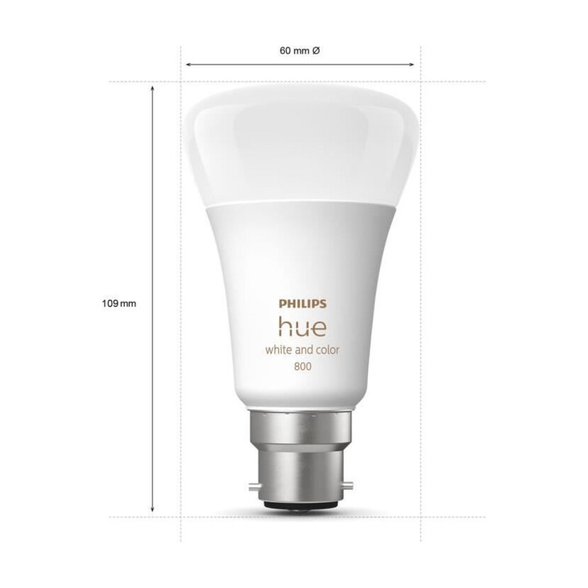 PHILIPS Hue White & Color Ambiance - Ampoule LED connectée 10W - B22 - Compatible Bluetooth - Pack de 2 - Neuf