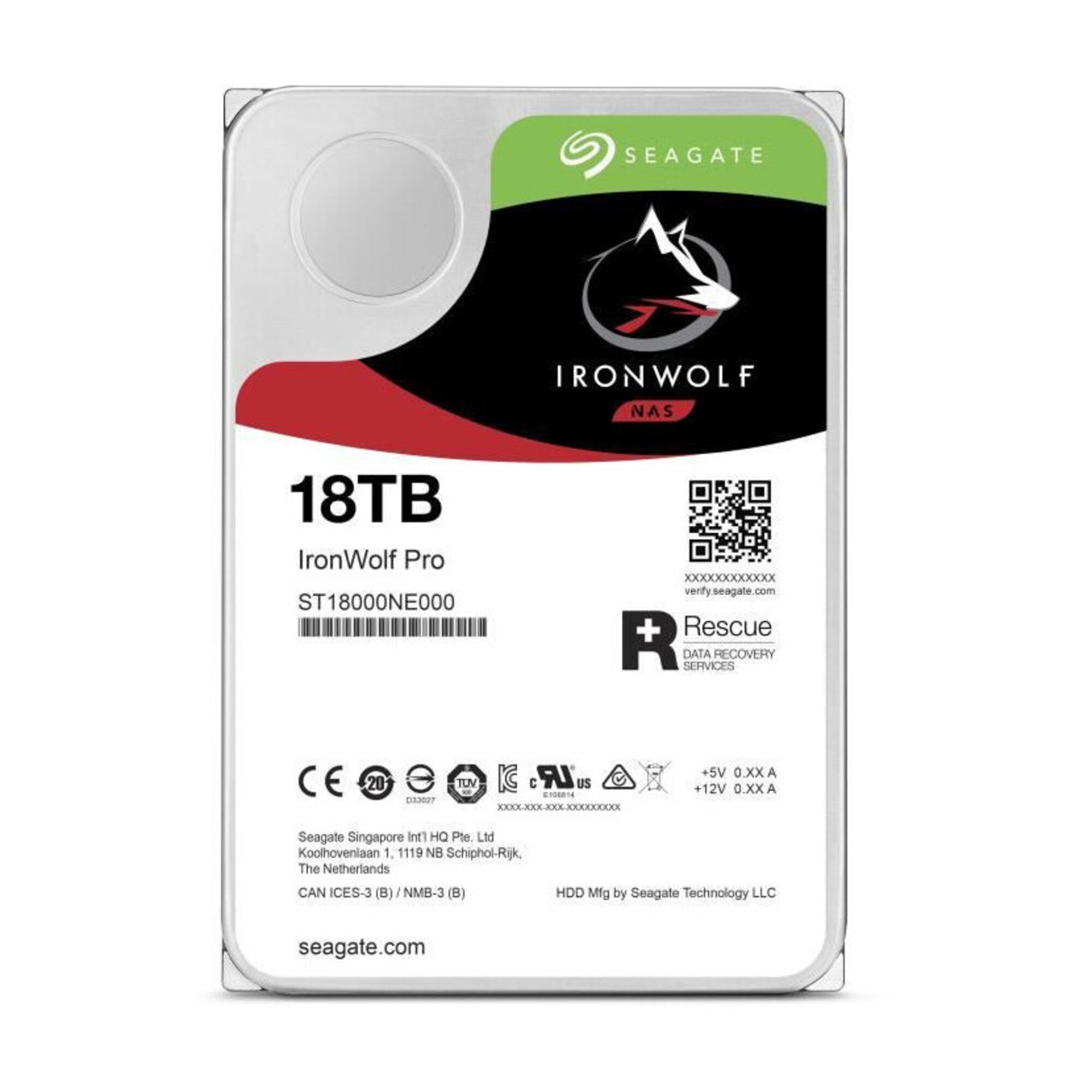 Seagate IronWolf Pro ST18000NE000 Disque dur 18 To interne 3.5 SATA 6Gb/ 7200 toursmin mémoire tampon : 256 Mo avec de Seagate Rescue Data Recovery - vue 2