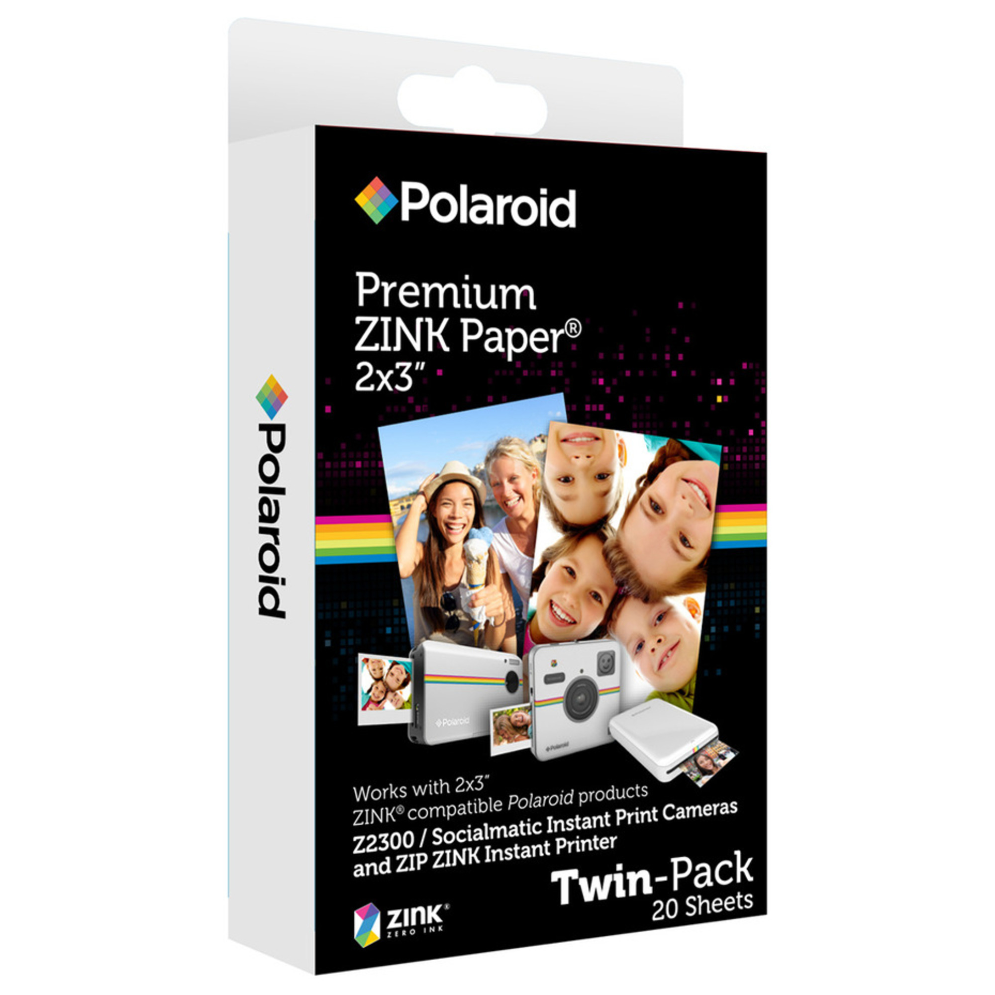 Pack de 20 Papiers photo Instantanée Polaroid ZINK Format 2x3'' Neuf - vue 3