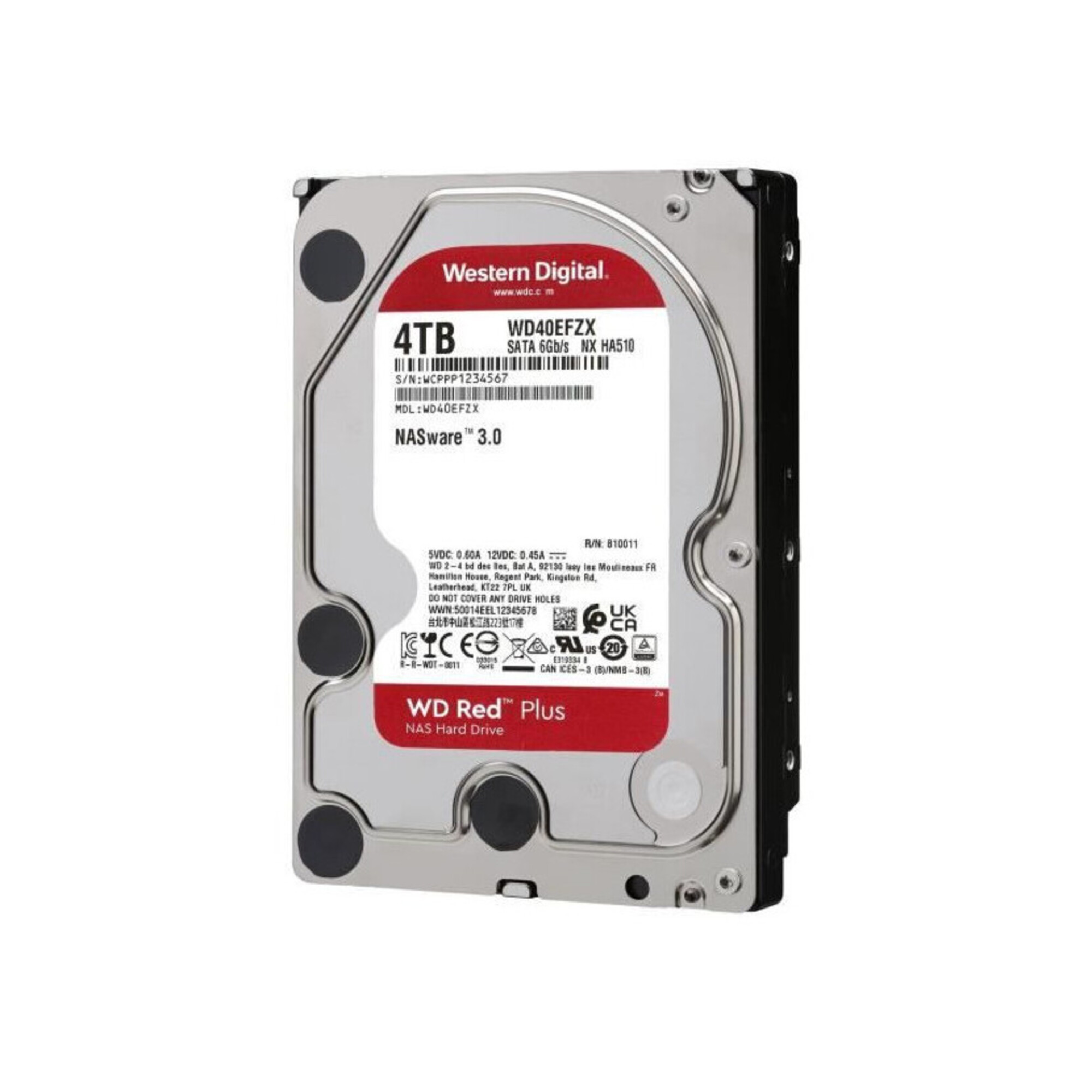 Western Digital WD Red Plus 3.5  4 To Série ATA III - Neuf