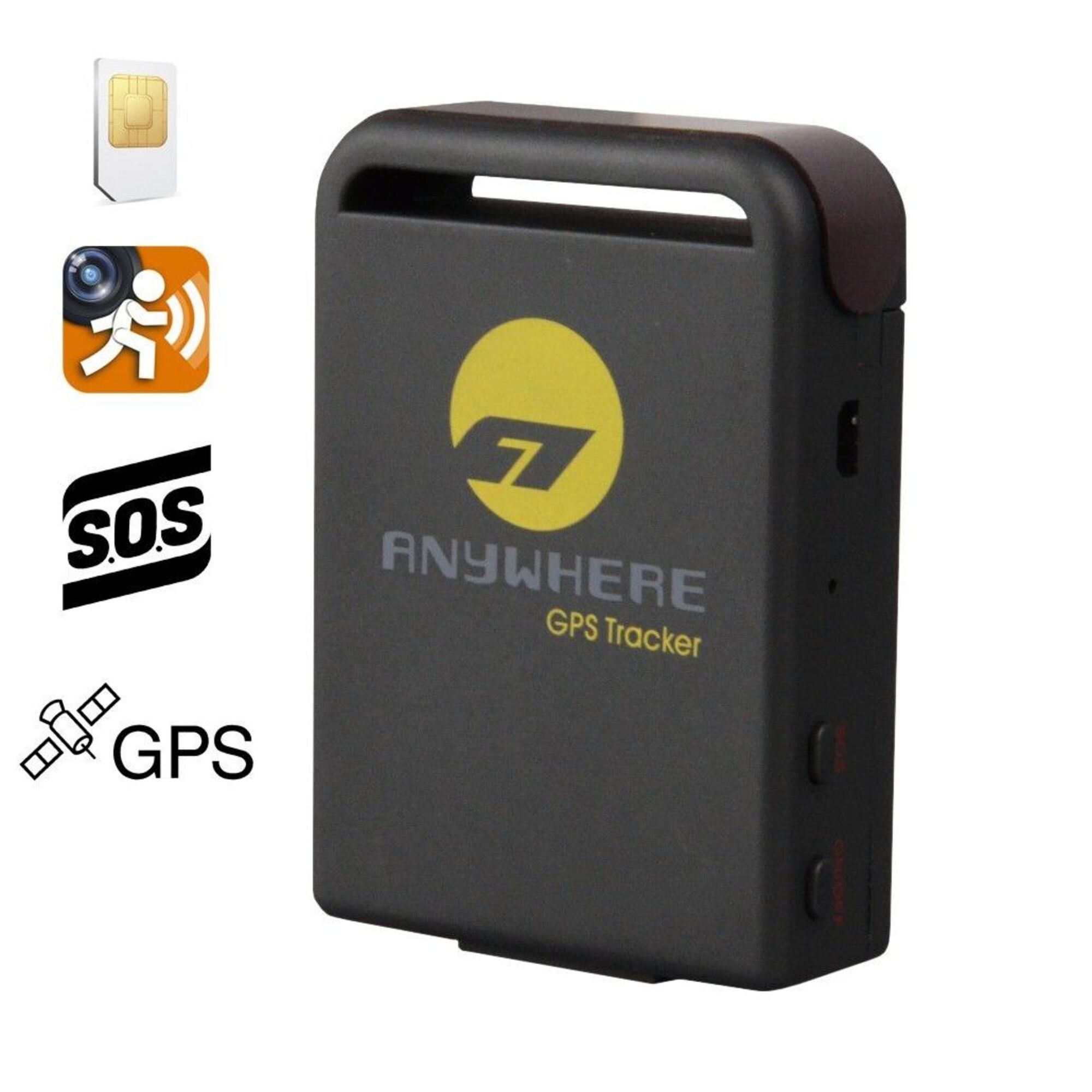 Traceur GPS GSM Antivol Auto Surveillance Enfant Voiture Animaux Alerte Sos Noir YONIS - Neuf