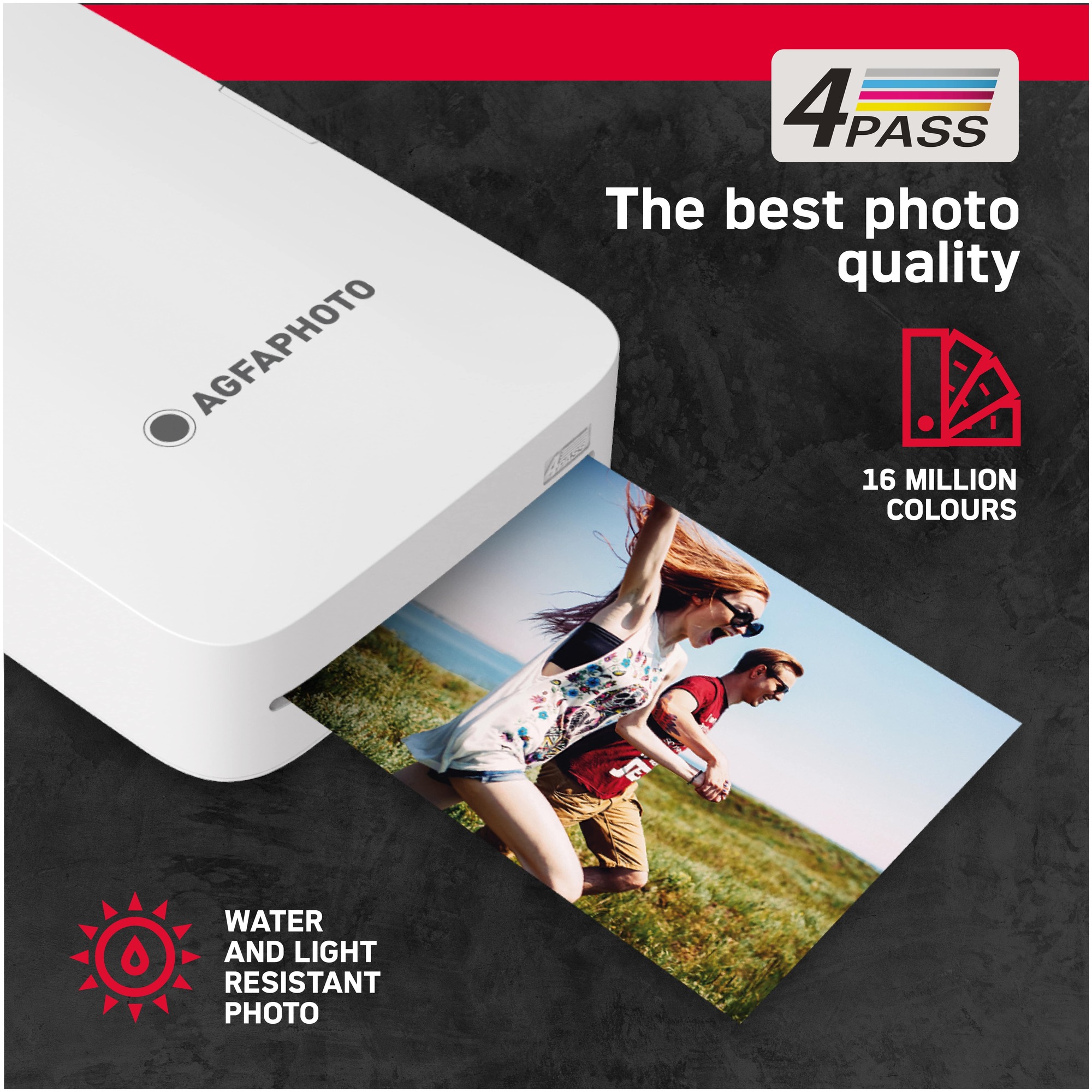 AGFA PHOTO Realipix Mini P Imprimante Photo Format 5 3 x 8 6 cm via Bluetooth Sublimation Thermique 4Pass - vue 5