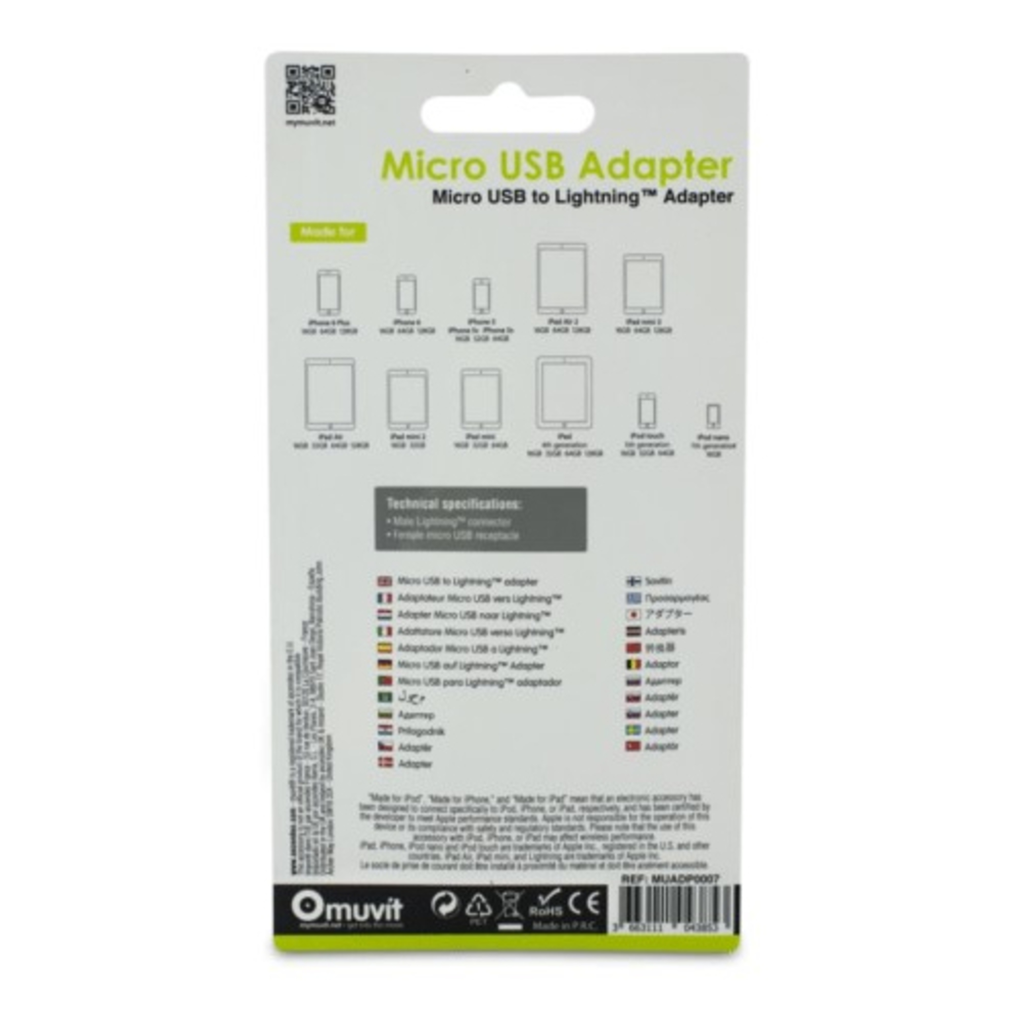 ADAPTATEUR ASC MICUSBLIGHTNING MUV - vue 3
