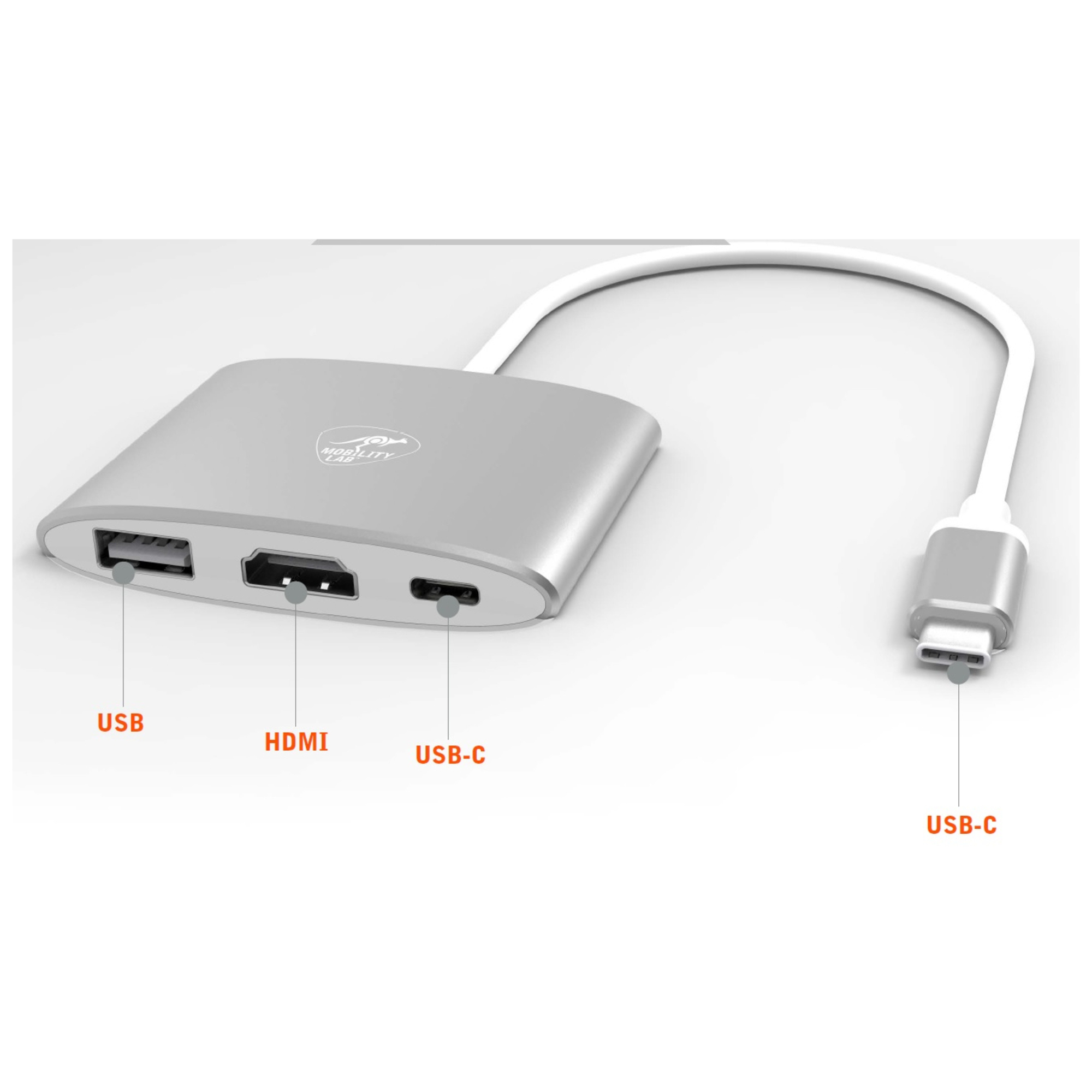 Adaptateur Usb c Vers Hdmi + Usb c + Usb Mac8010 Ml - vue 3