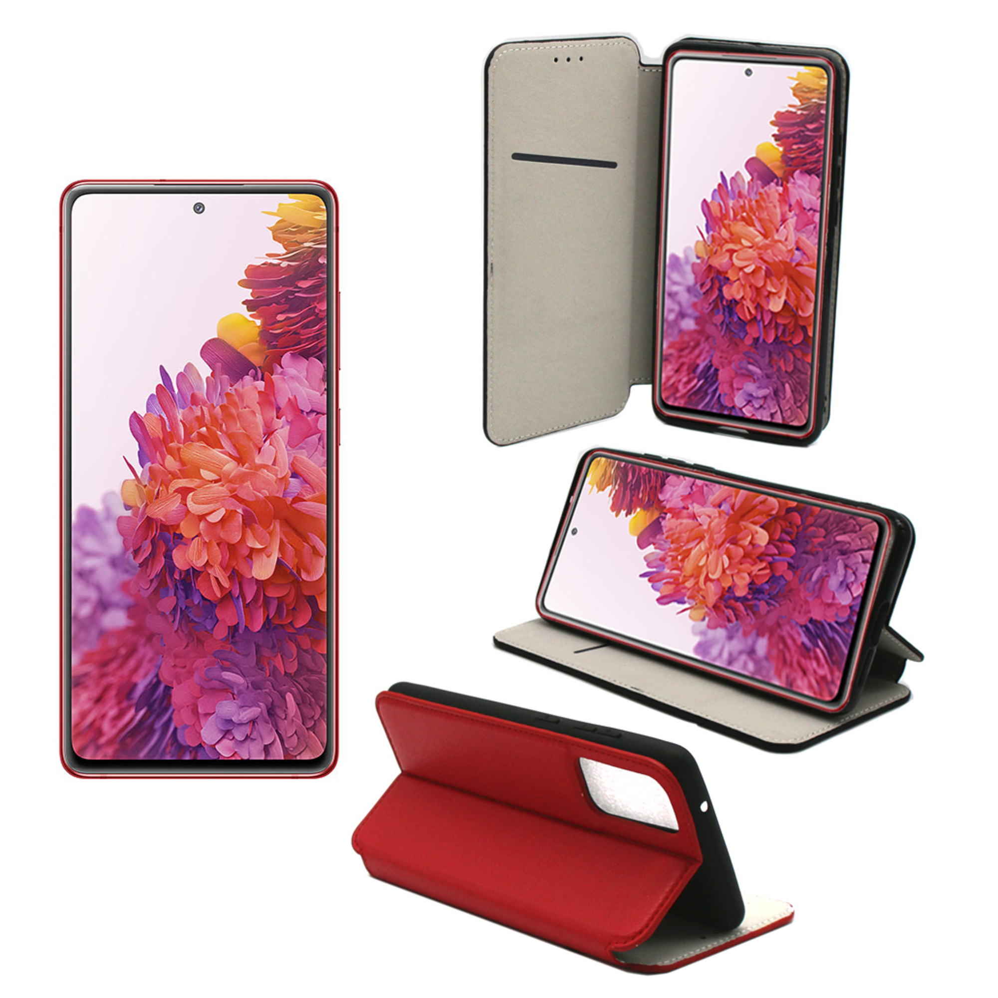 XEPTIO Samsung Galaxy S20 FE Etui / Housse pochette protection rouge - Neuf