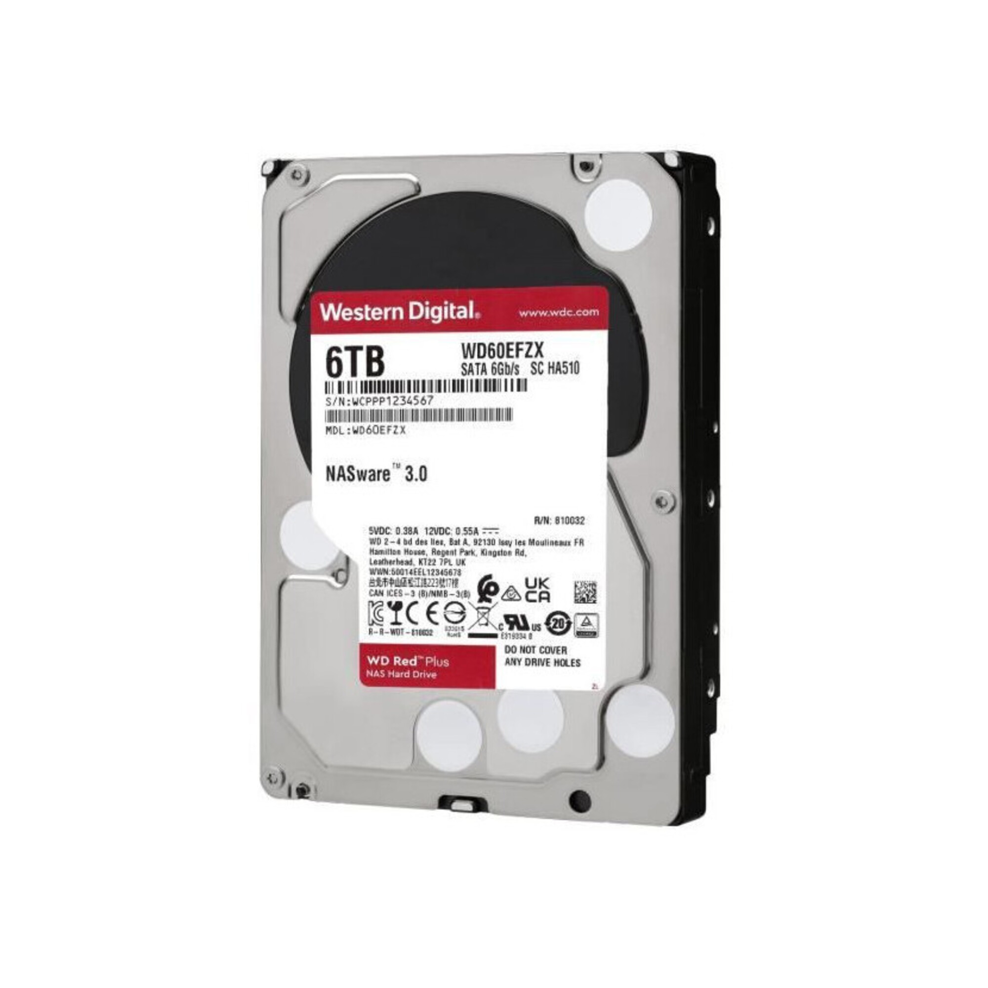 Western Digital WD Red Plus 3.5  6 To Série ATA III - Neuf