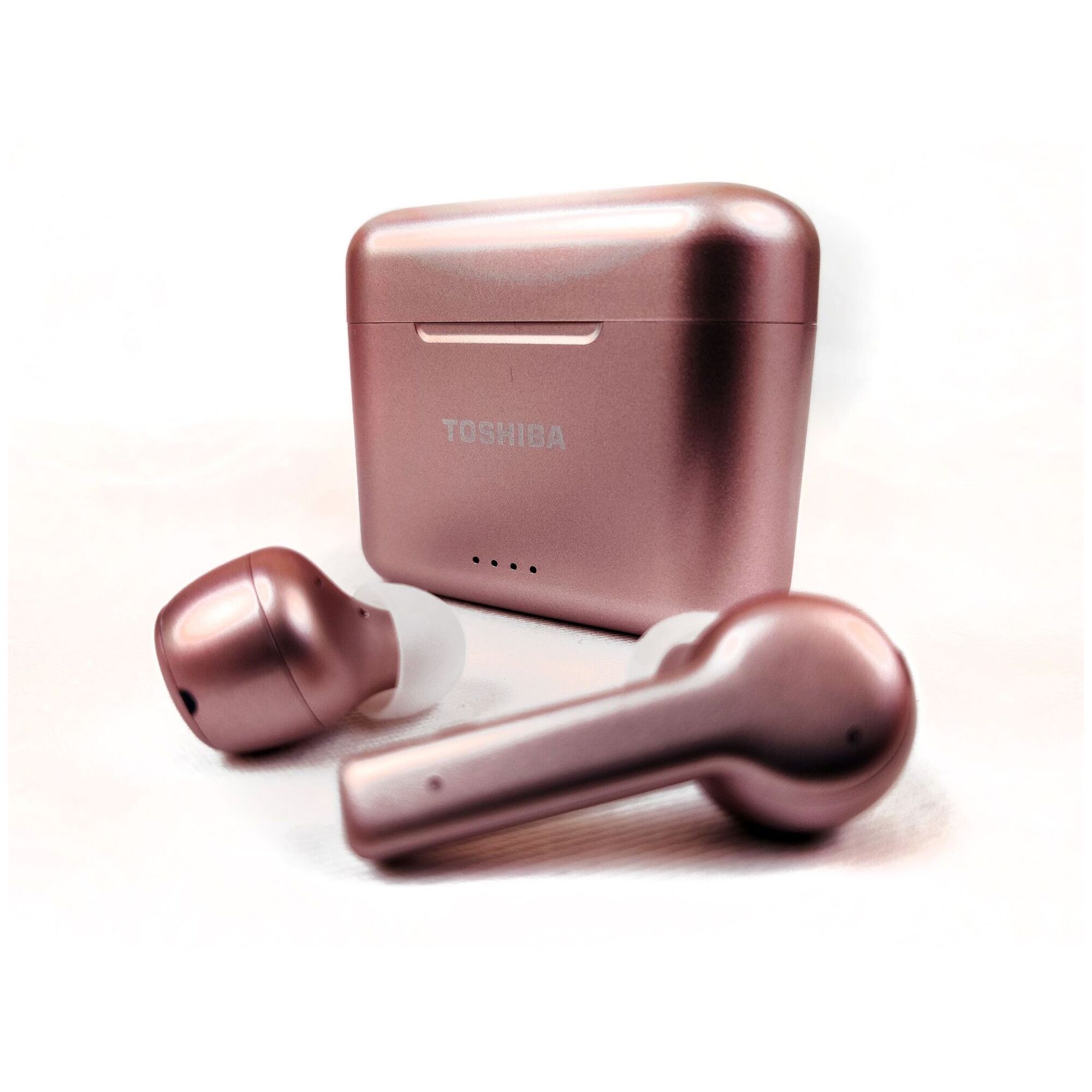 Ecouteurs True Wireless avec chargeur QI Toshiba RZE-BT750 - Rose Or - Neuf