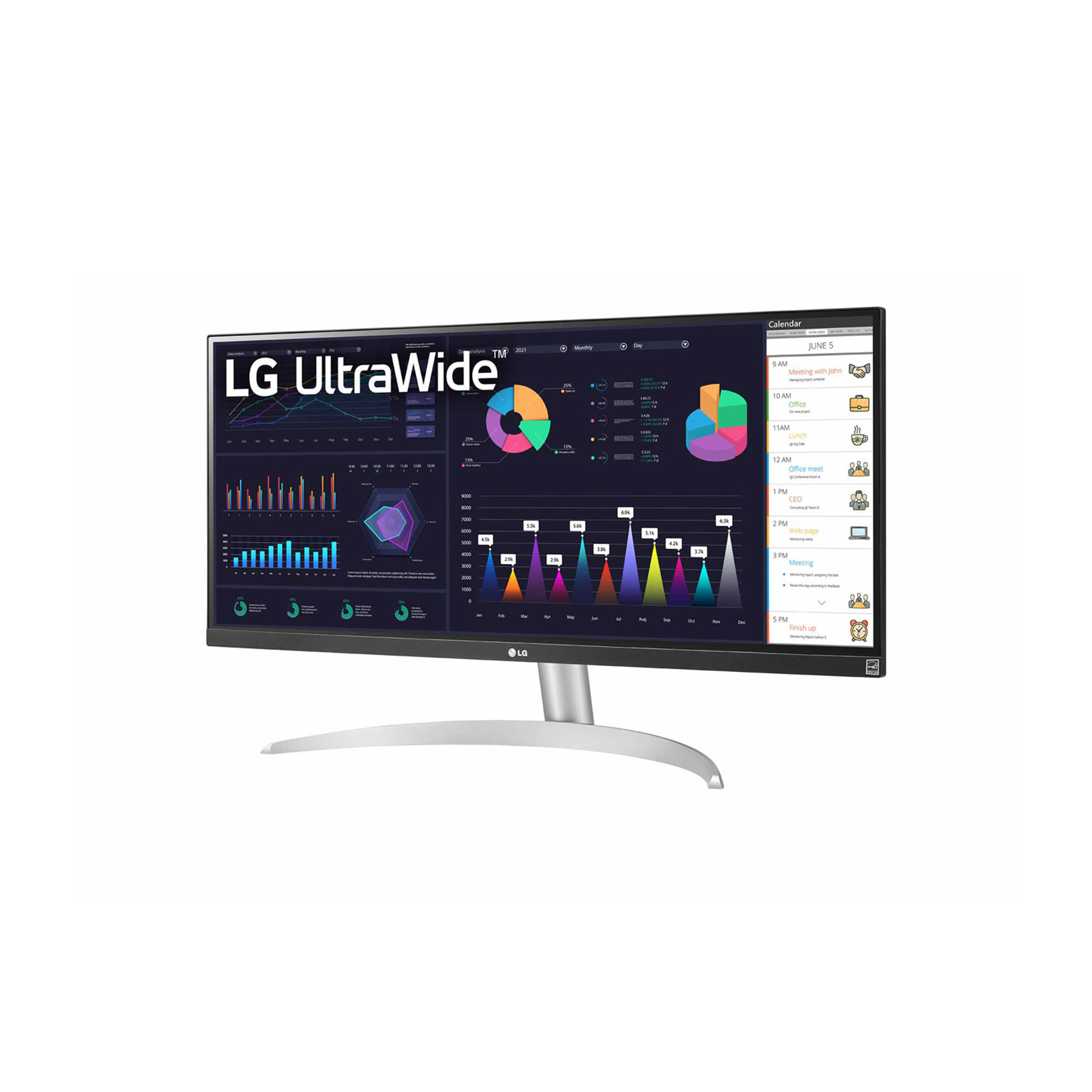 LG 29WQ600-W.AEU écran plat de PC 73,7 cm (29 ) 2560 x 1080 pixels Full HD LCD Dessus de table Blanc - Neuf