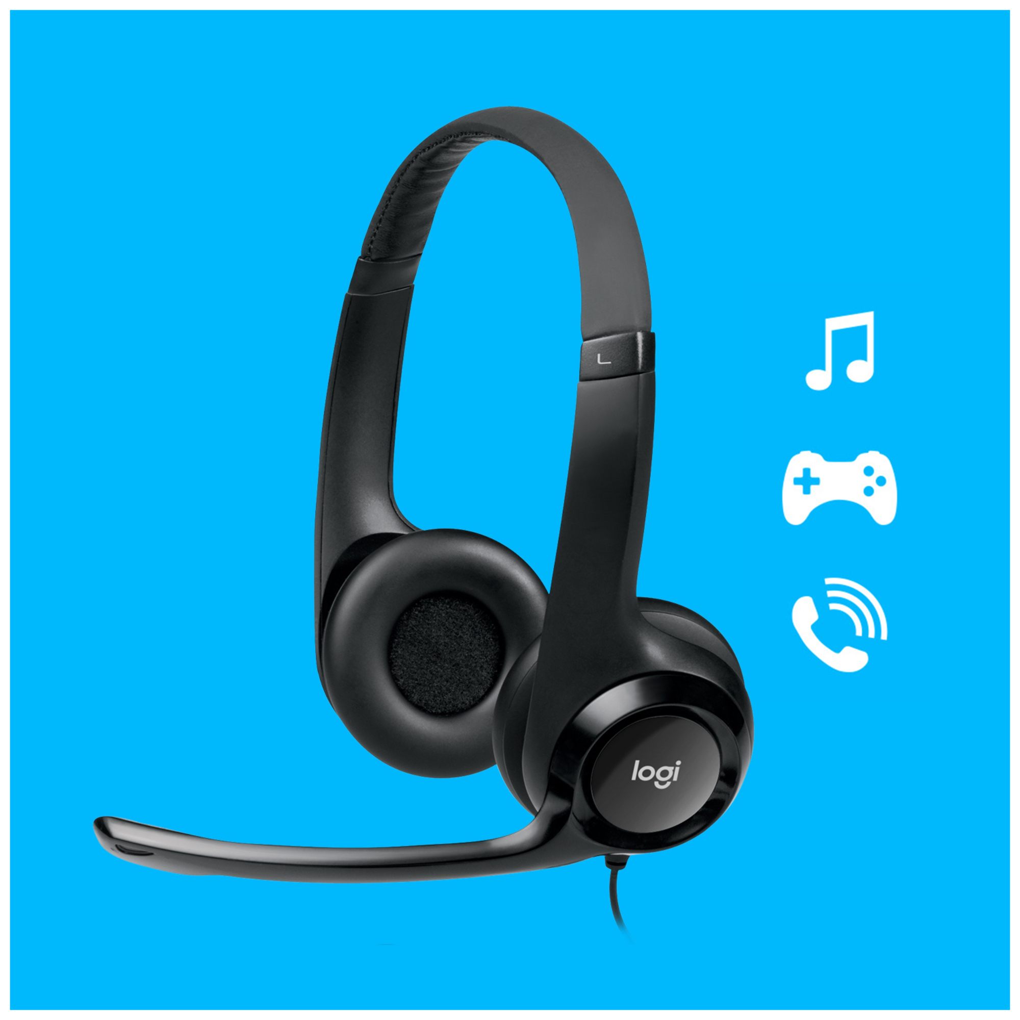 Logitech H390 USB Computer Headset Son numérique amélioré et commandes intégrées - Neuf