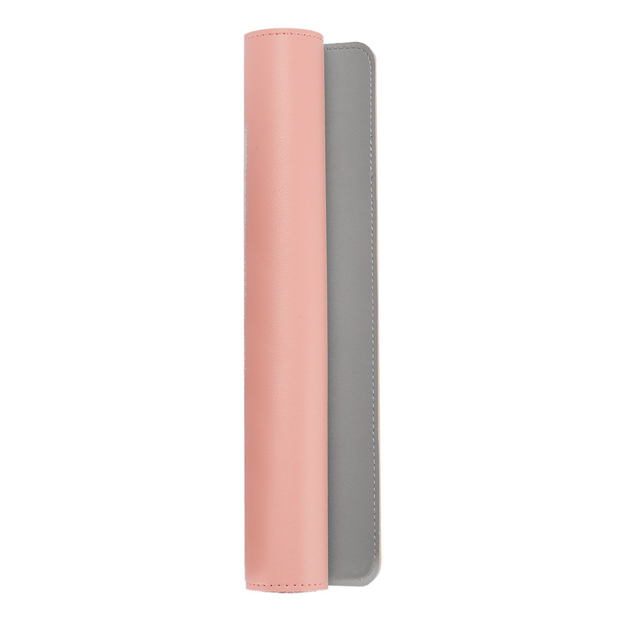 Tapis de souris XXL en PU réversible, rose et gris. - Neuf