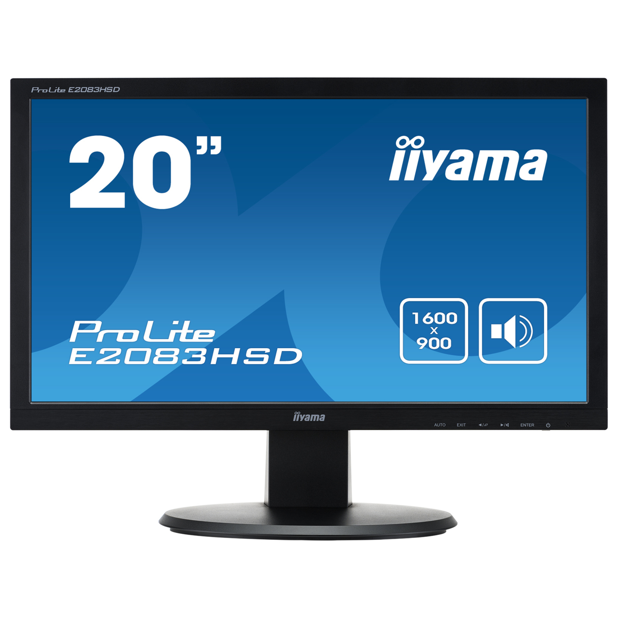 iiyama ProLite E2083HSD-B1 LED display 49,5 cm (19.5 ) 1600 x 900 pixels HD+ Noir - Neuf