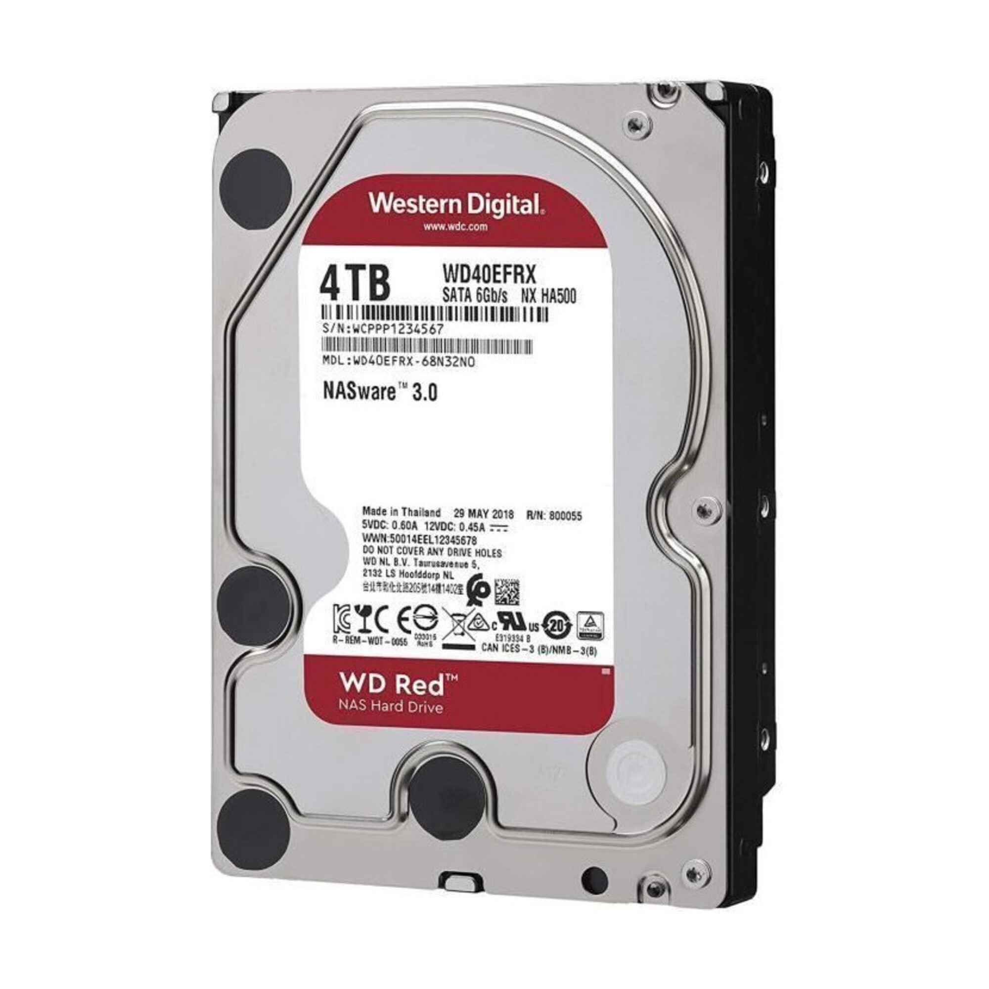 Western Digital Red disque dur 4 To 5400 tr/min 256 Mo 3.5  Série ATA III - Neuf