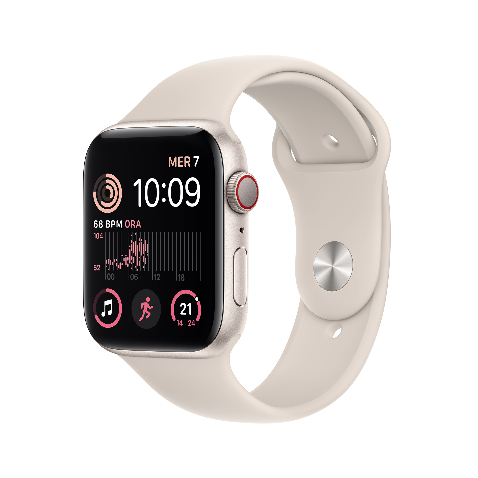 Watch SE (2022) 44 mm - GPS + Cellular - Boîtier Aluminium - Lumière stellaire - Excellent état