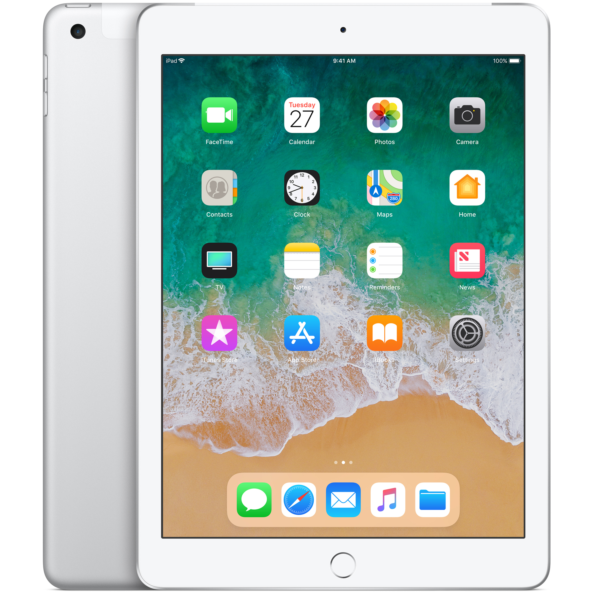 Apple iPad 4G Lte 128 Go 24,6 Cm (9.7 ) Wi-Fi 5 (802.11Ac) Ios 11 Argent - Très Bon État