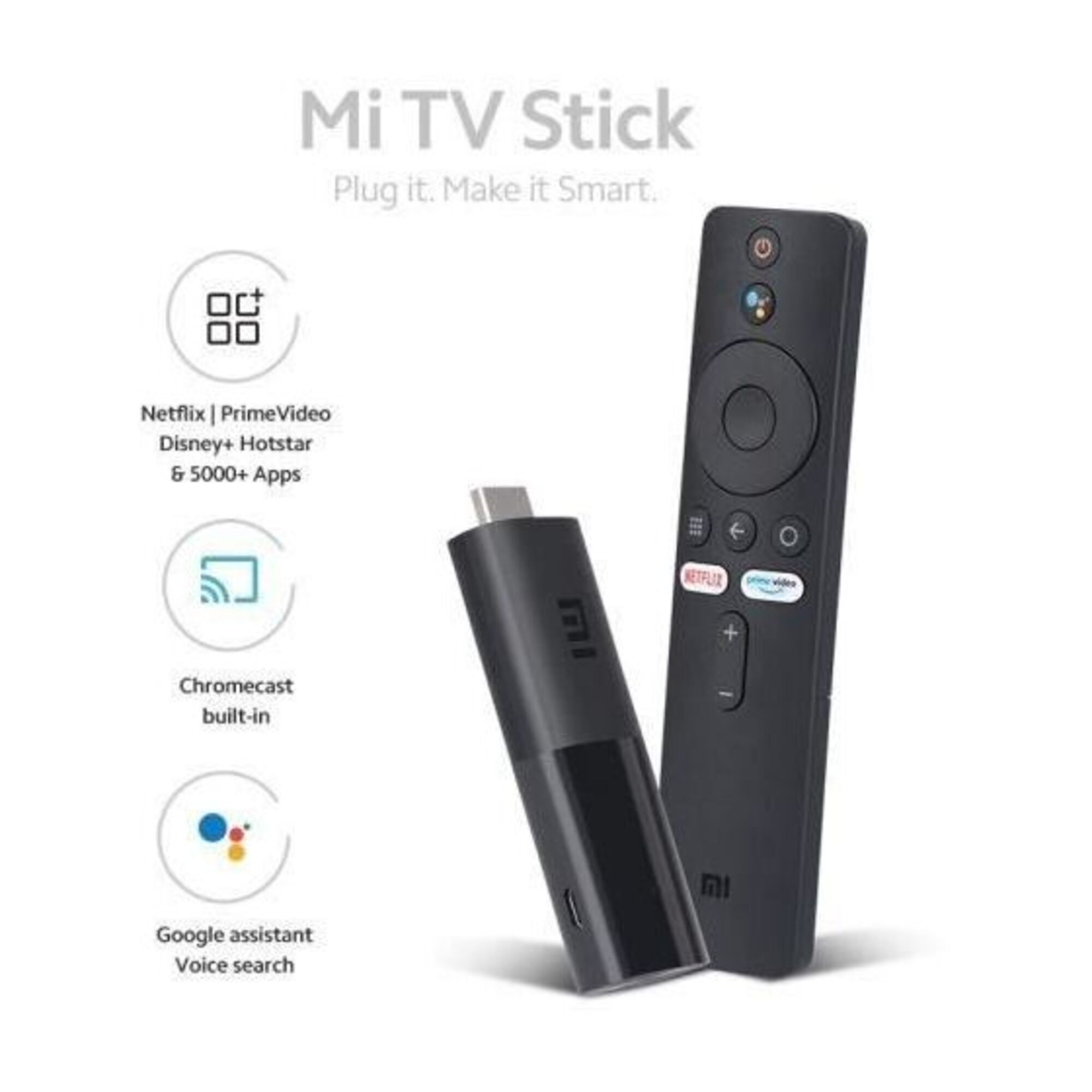 XIAOMI TV STICK 4K - Lecteur Streaming 4K portable - Android TV™ 11 - Neuf