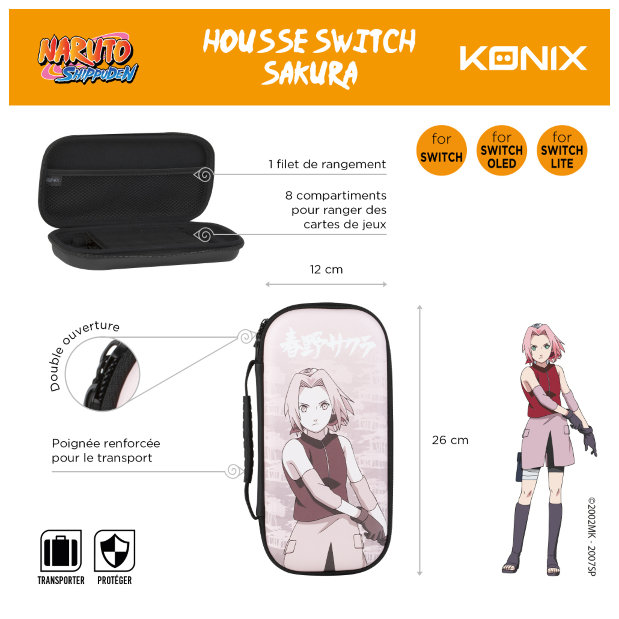 Naruto Housse de protection Nintendo Switch Sakura SWITCH - vue 4