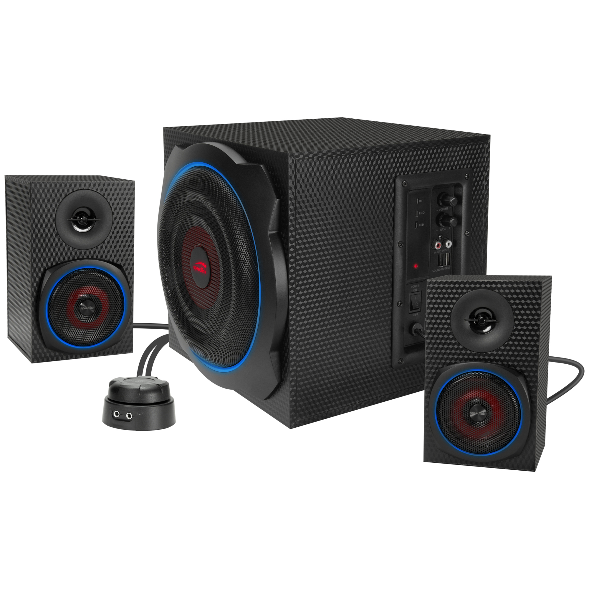 Haut-Parleur Speedlink SL-830100-BK – Système 2.1, 60W, Avec Fil & Sans Fil - vue 3