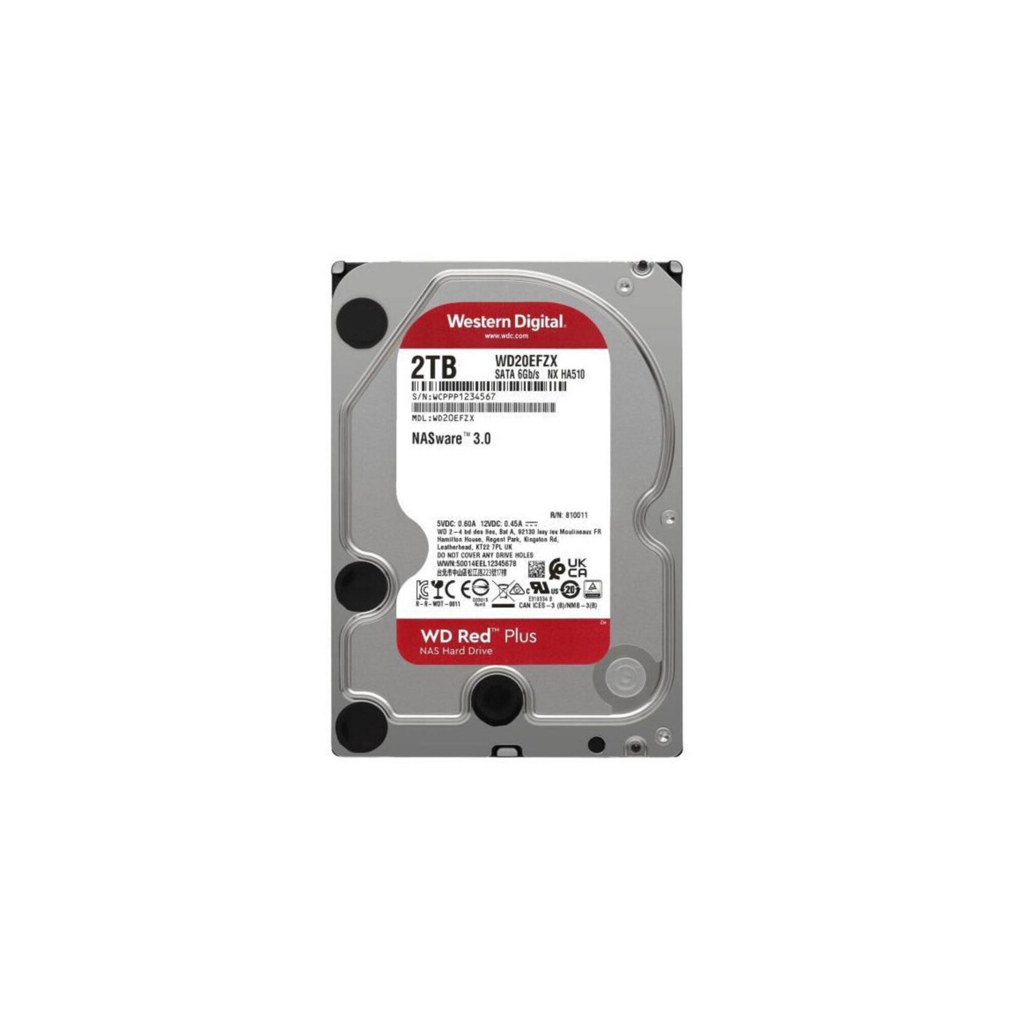 Western Digital WD Red Plus 3.5  2 To Série ATA III - Neuf