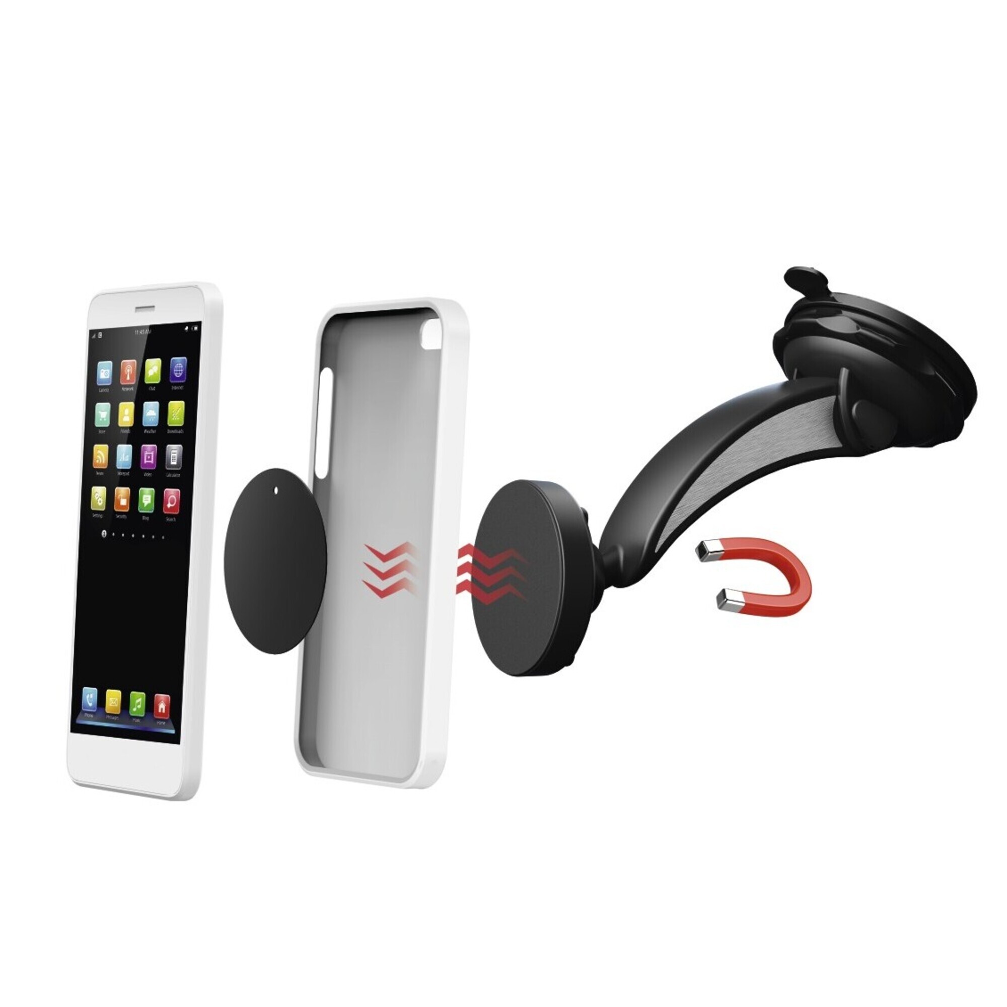 Support universel pour smartphone Magnet avec ventouse - Neuf