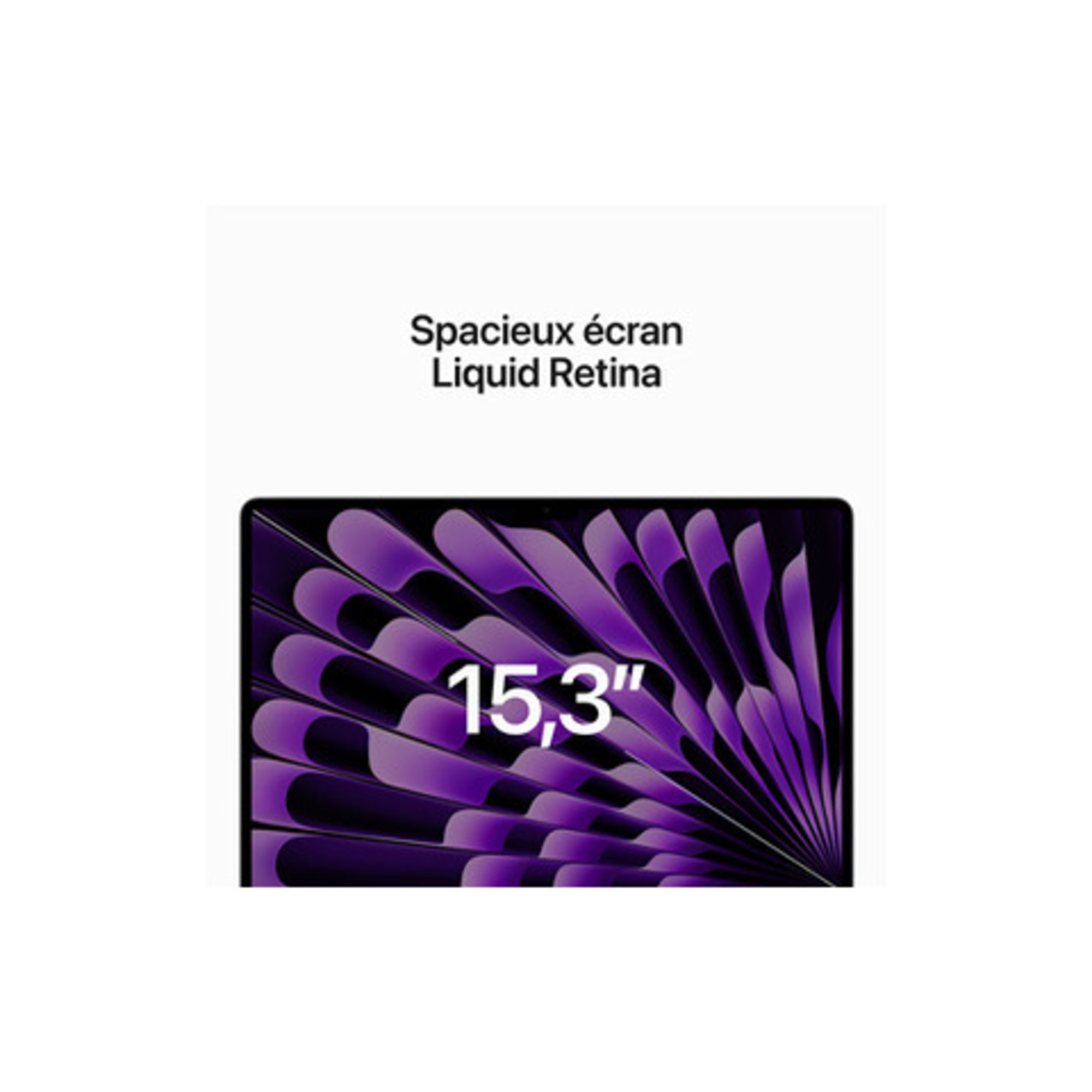 Apple 2023 MacBook Air Portable avec Puce M2 : Écran Liquid Retina de 15 3 Pouces 8 Go de RAM de Stockage SSD caméra FaceTime HD . Compatible avec ’iPhoneiPad - vue 5