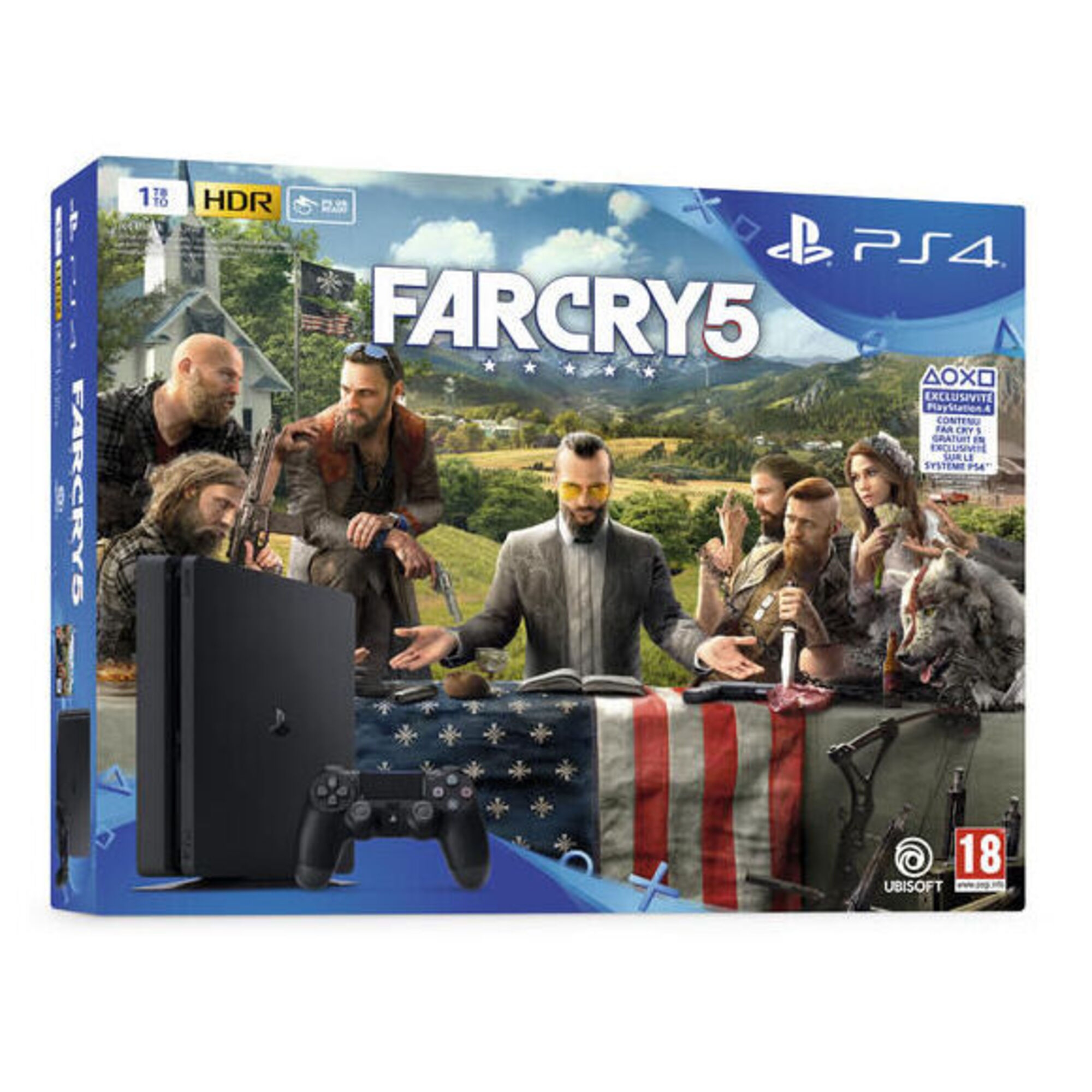 PS4 Slim 1To + Far Cry 5 - Bon état