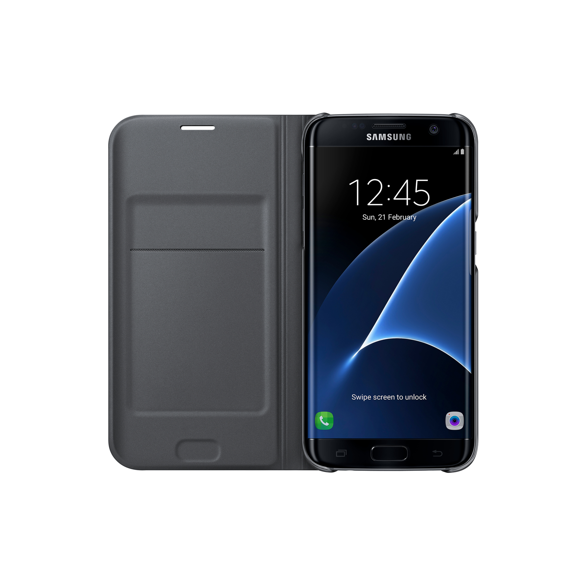 Samsung Etui Flip Wallet S7 Edge - vue 3