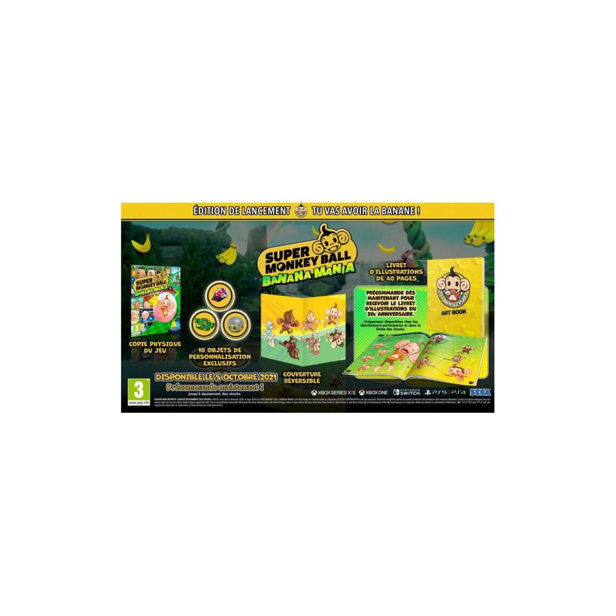 Super Monkey Ball : Banana Mania - Launch Edition Jeu PS5 - Neuf