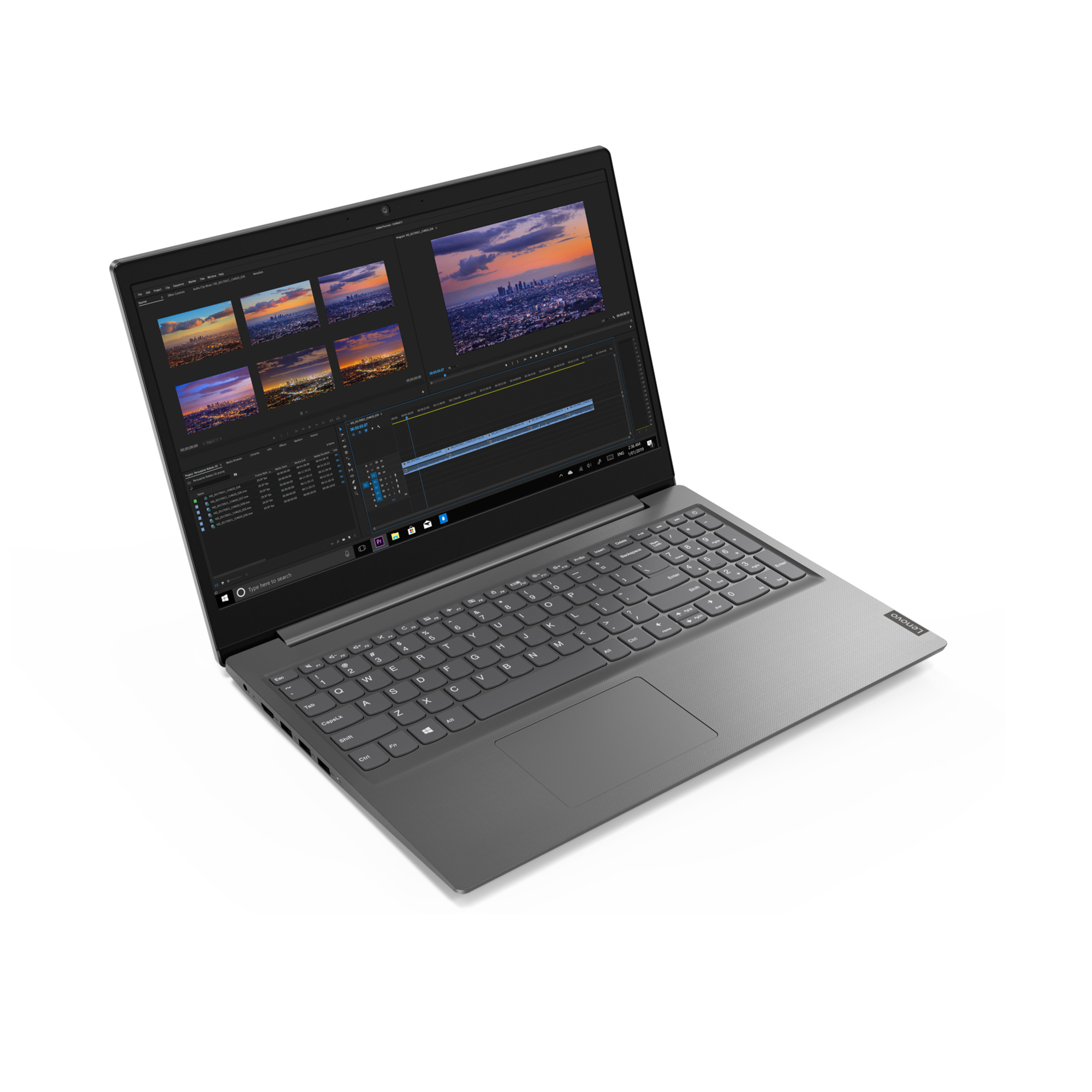 Lenovo V V15 3250U Ordinateur portable 39,6 cm (15.6 ) Full HD AMD Ryzen™ 3 8 Go DDR4-SDRAM 256 Go SSD Wi-Fi 5 (802.11ac) Windows 10 Home Gris - Neuf