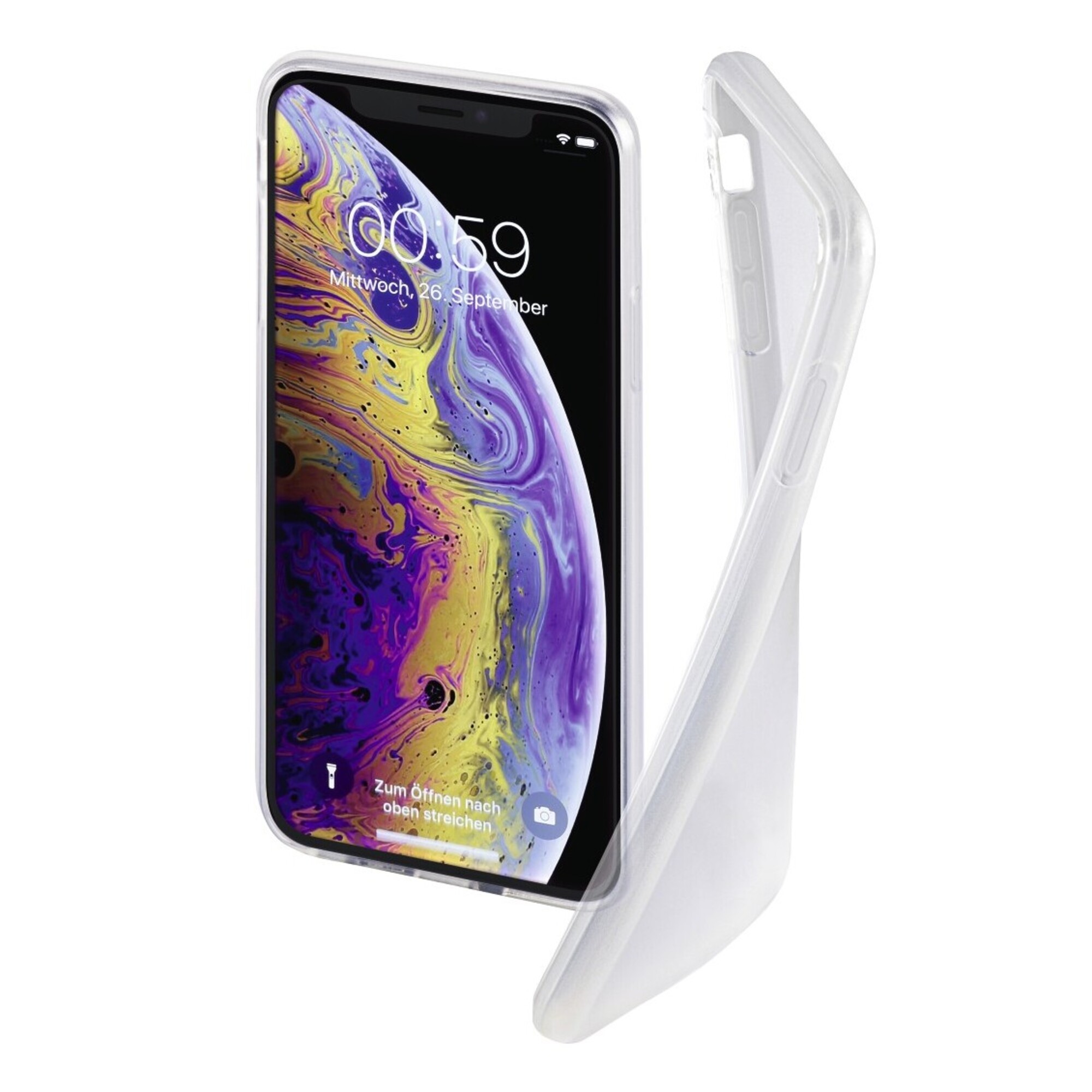 HAMA Coque de protection Crystal Clear pour iPhone X/Xs, transparente -