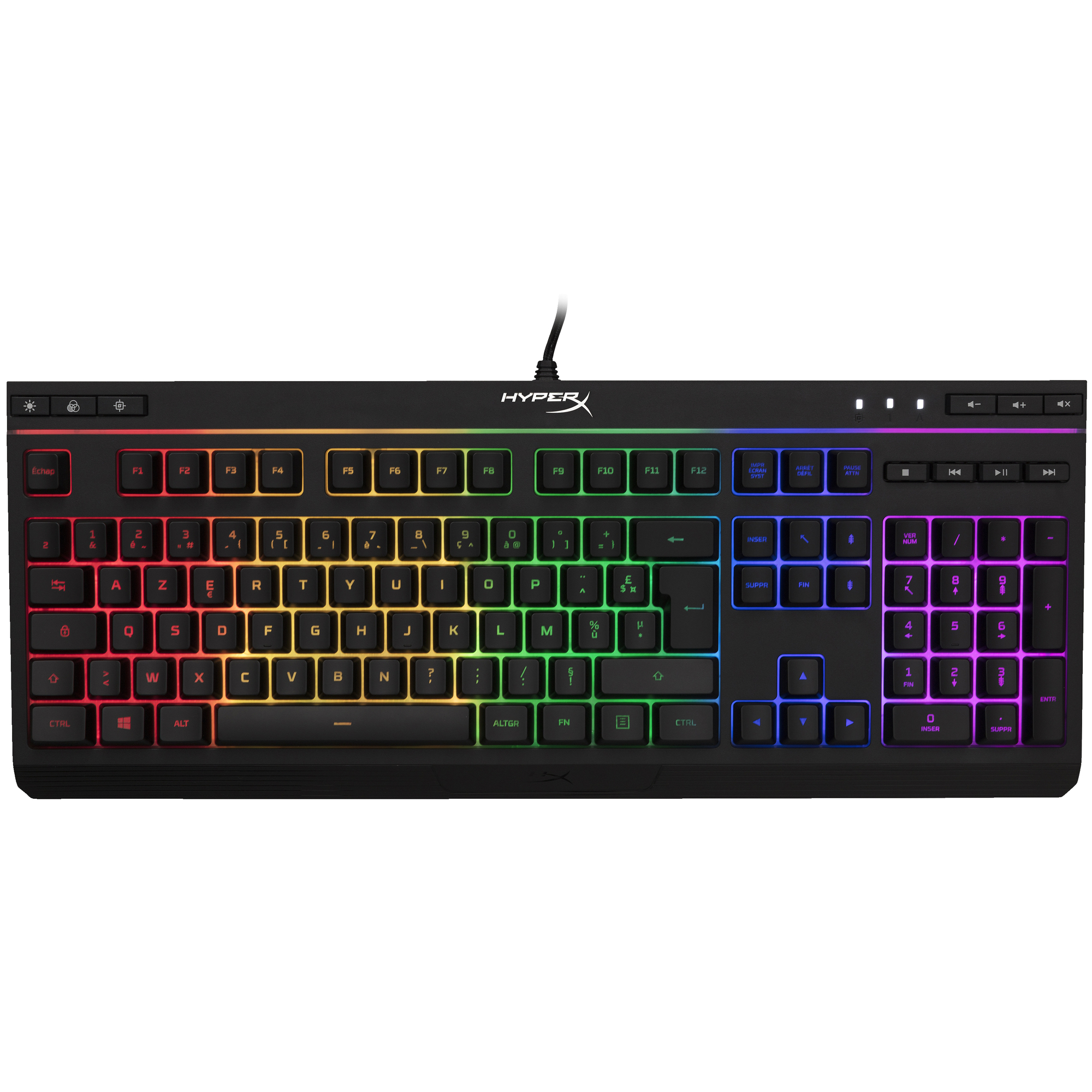 RGB hyperX core en alliage Clavier de jeu disposition FR - vue 4