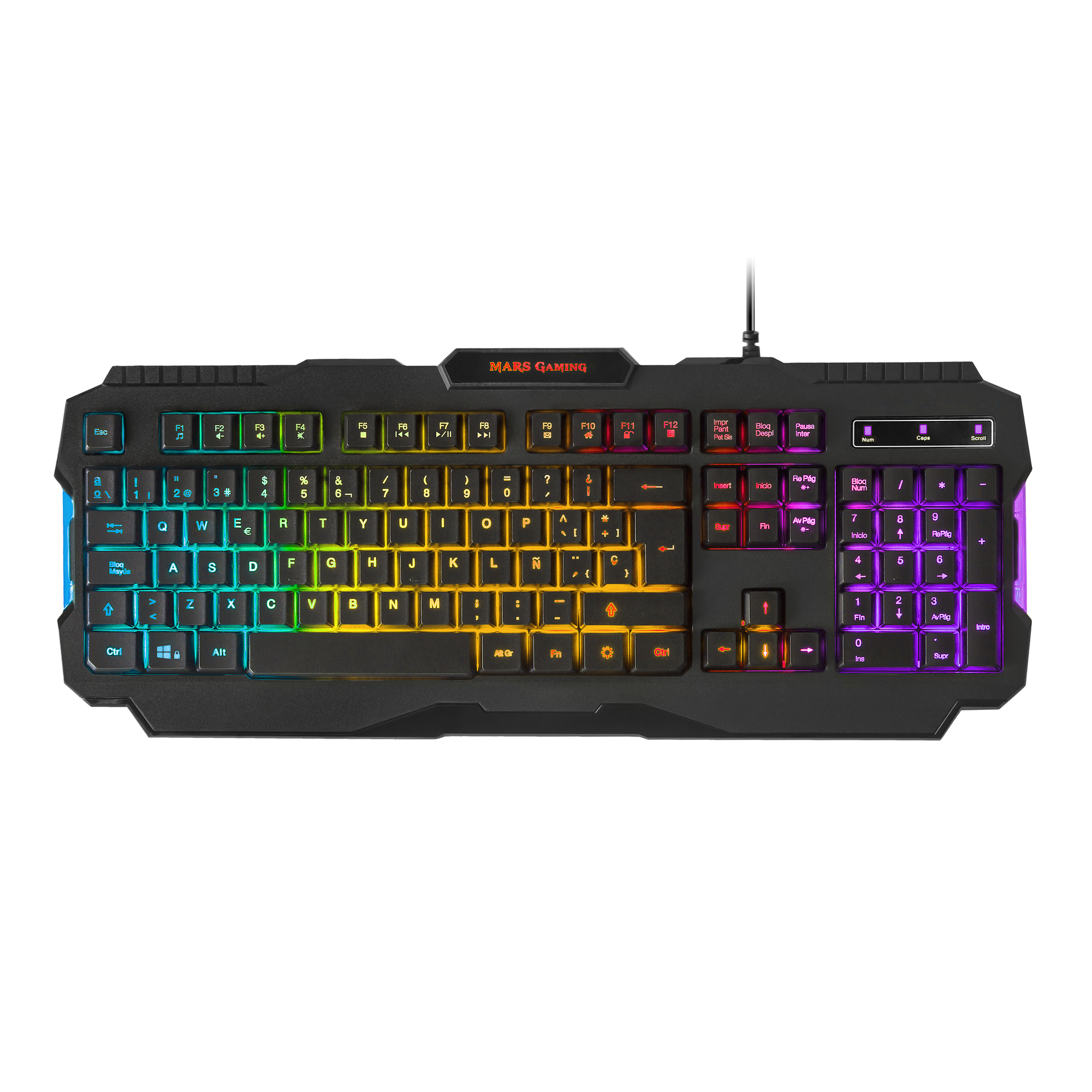Clavier Pack-Mars Gaming MCPRGB2FR – Clavier, Souris, Tapis XXL, RGB - vue 8