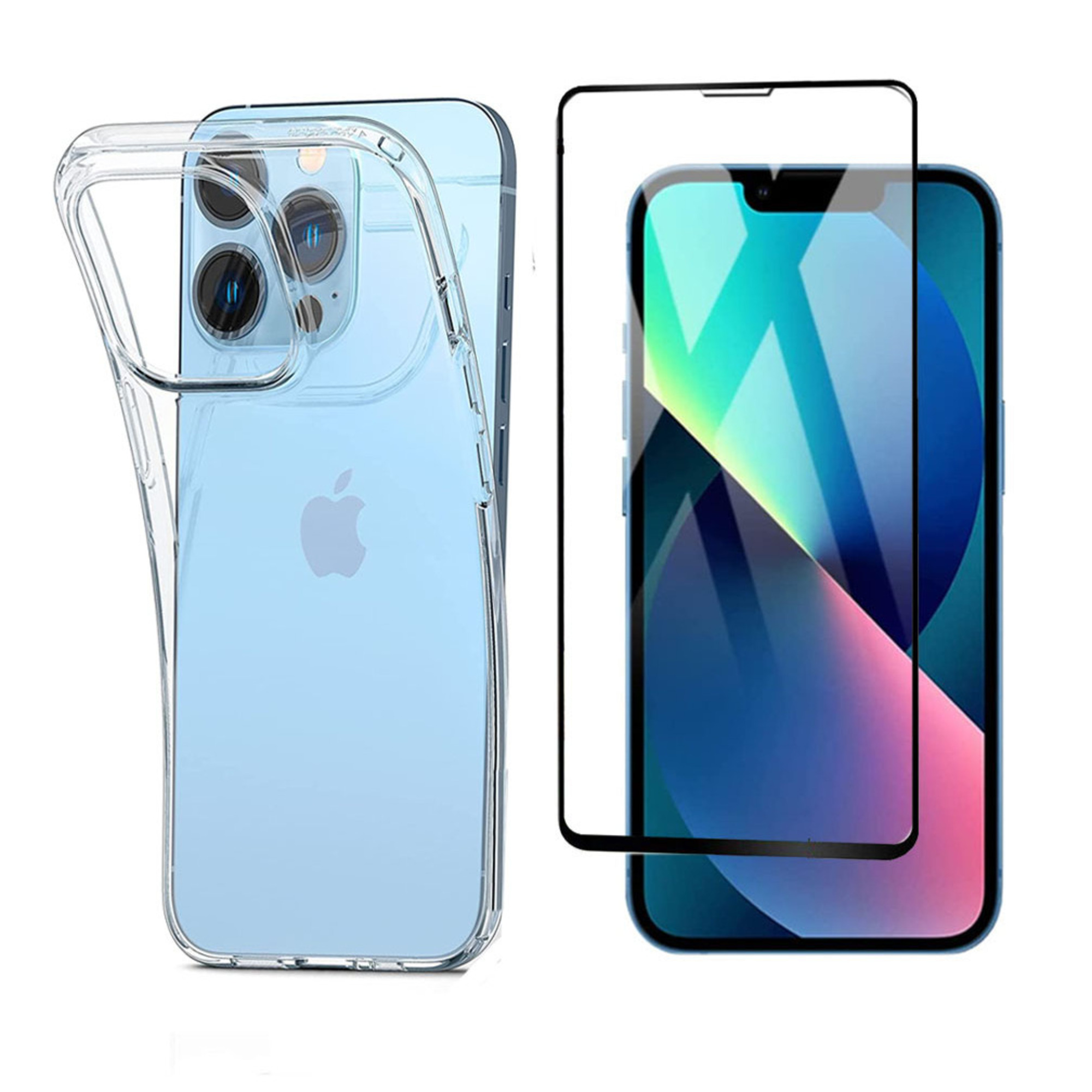 XEPTIO Apple iPhone 13 PRO MAX 6,7 pouces coque tpu et vitre full noir - Neuf