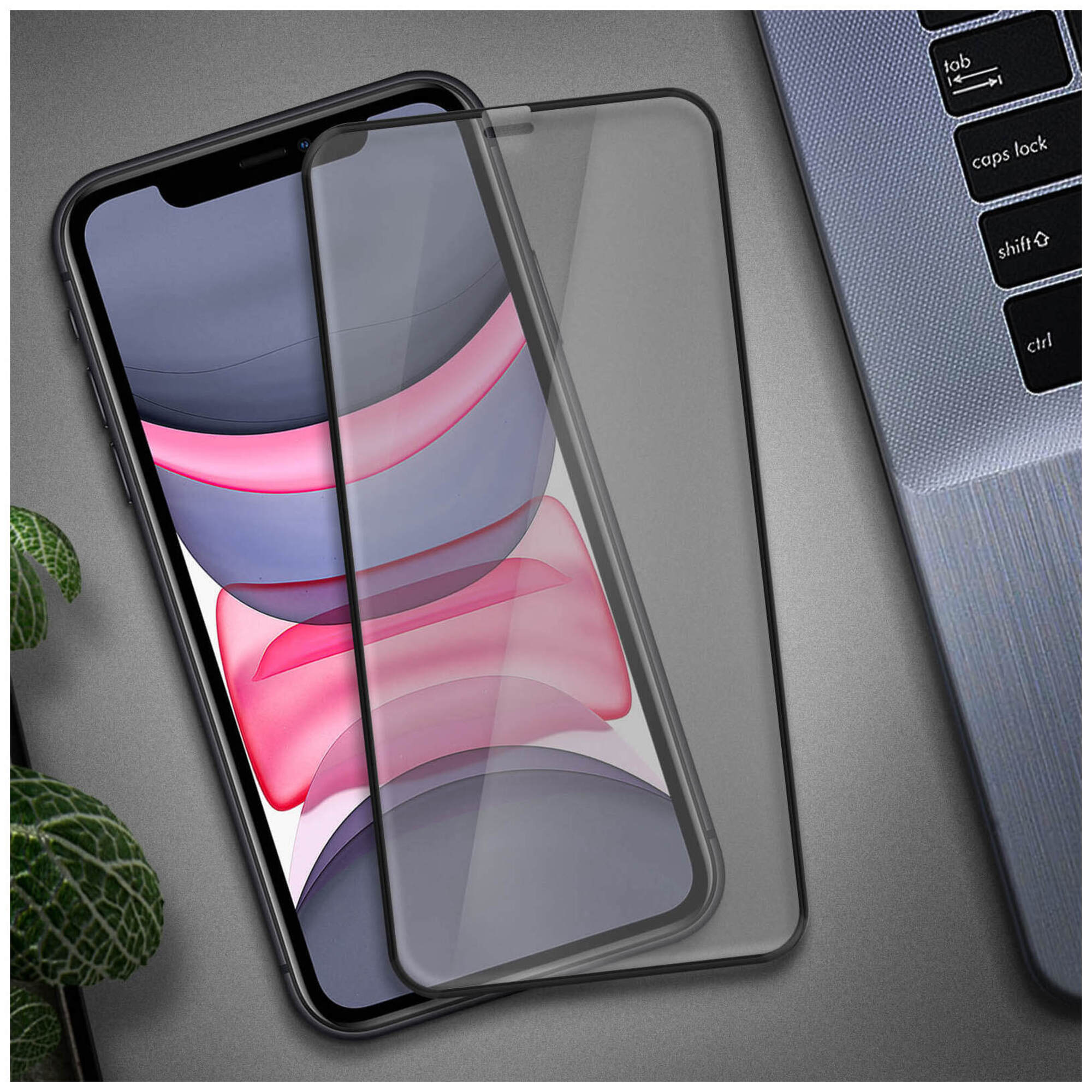 MUVIT Tiger Glass Plus Verre trempé Full Glue Apple Iphone 11 - vue 3