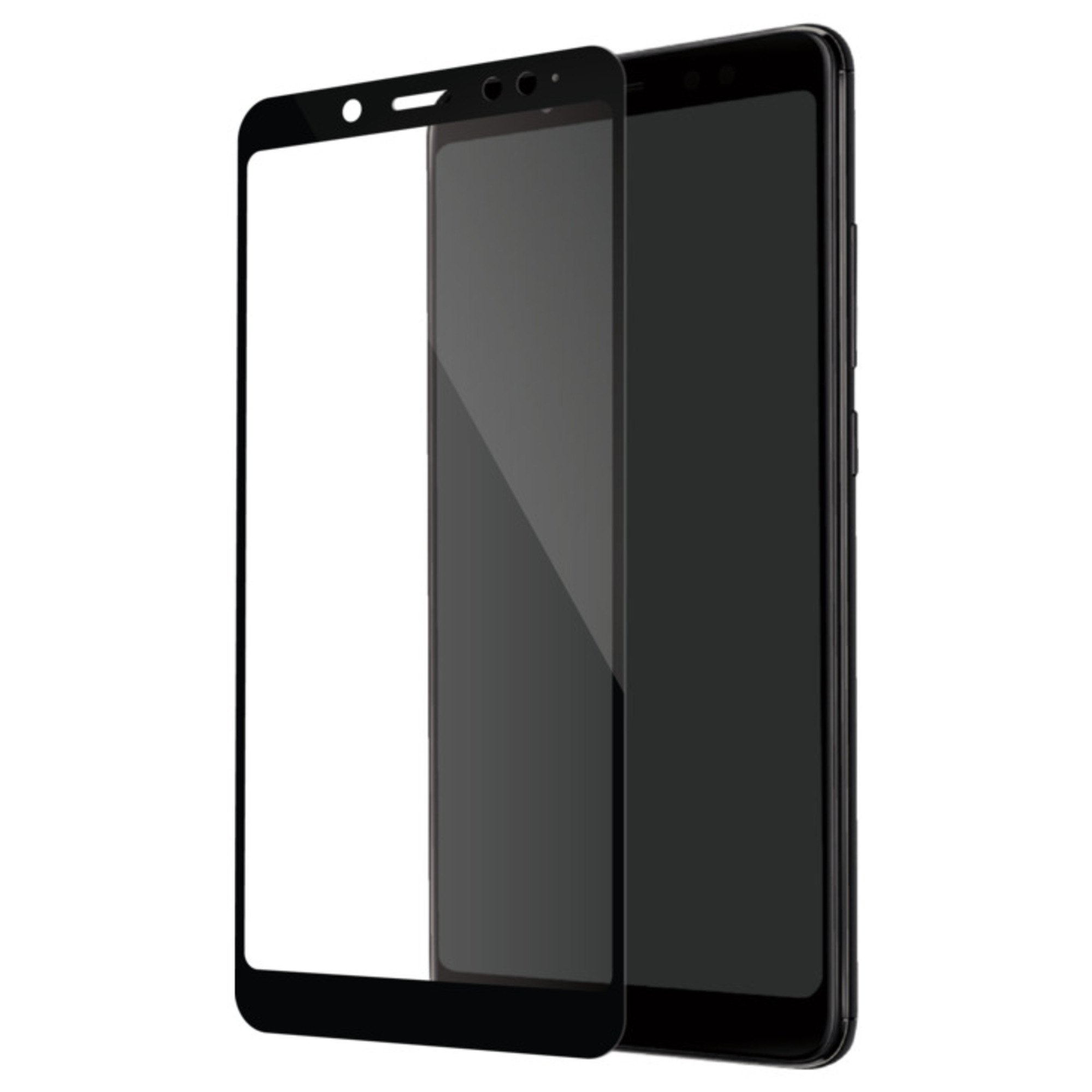 Protection d'écran en verre trempé (100% de surface couverte) pour Xiaomi Redmi Note 5, Noir - Neuf