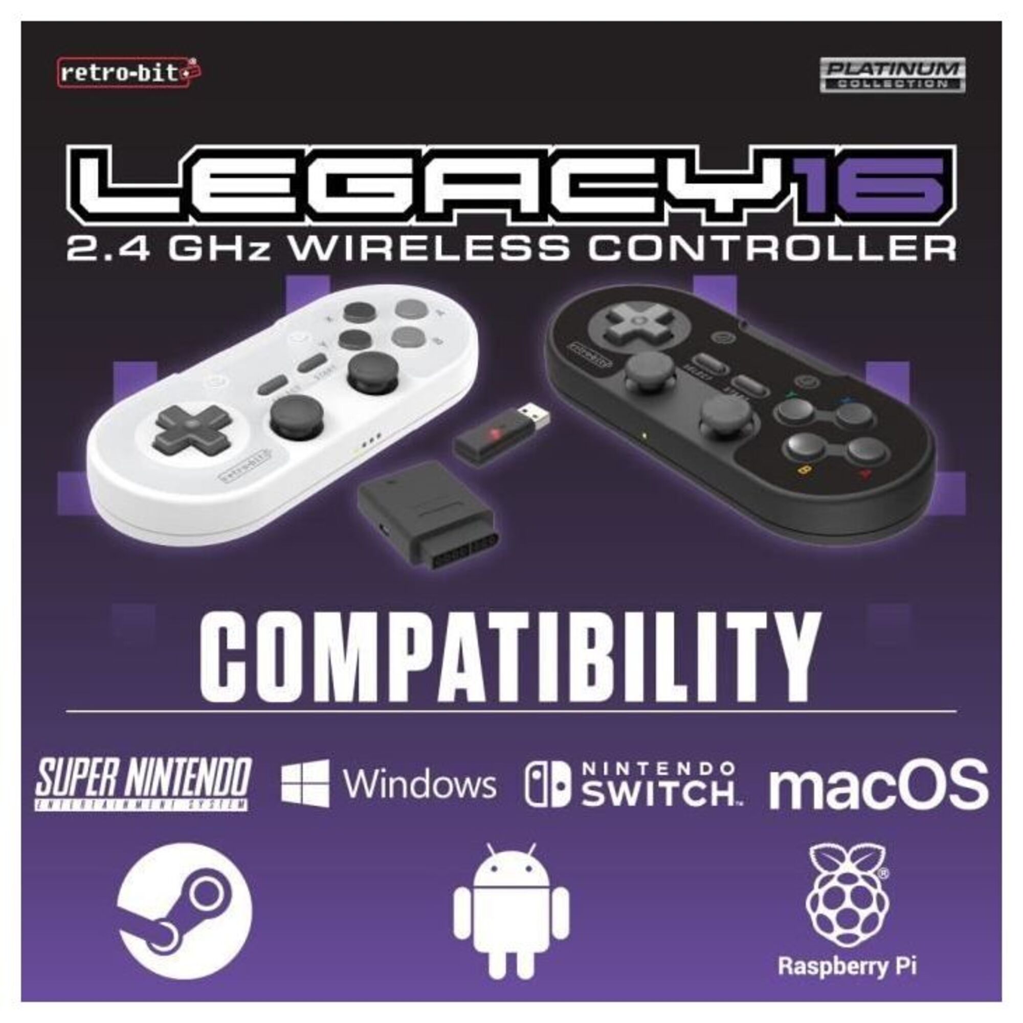 Manette Sans Fil RetroBit Legacy 16 Switch PC Steam Raspberry Pi SNES Android Neuf - vue 3