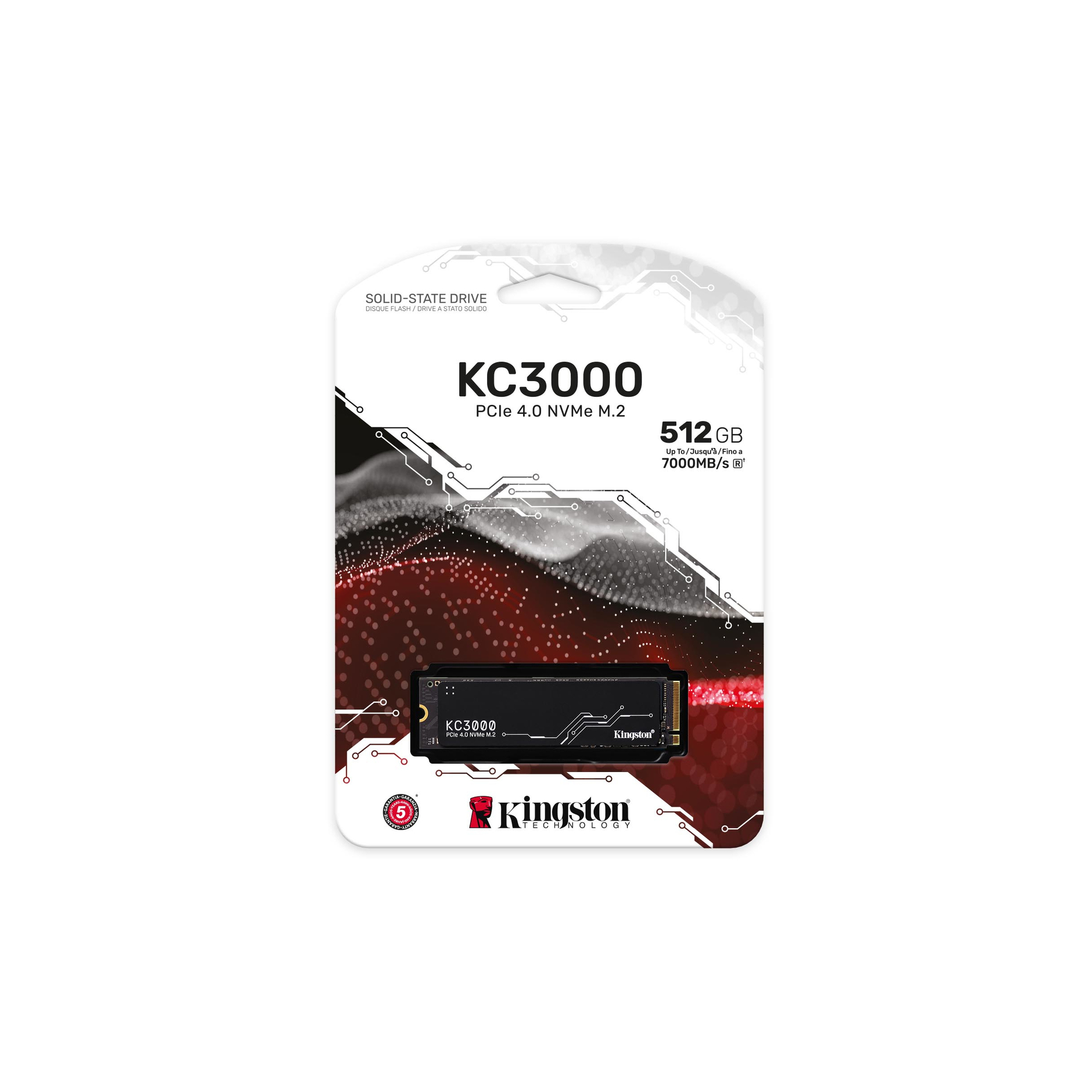 Kingston KC3000 PCIe 4.0 NVMe SSD - 512 Go - Neuf