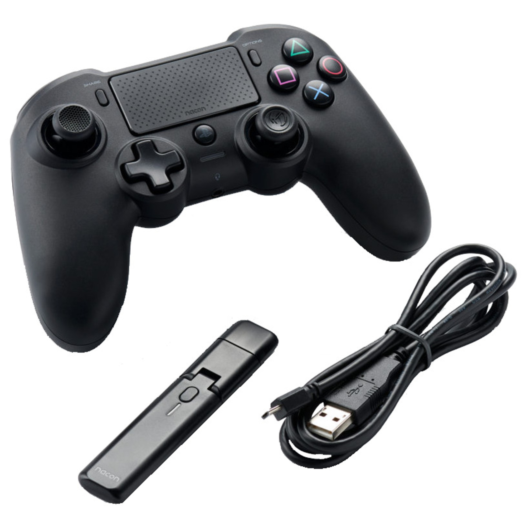 Manette sans fil PS4 asymétrique Noire Nacon - Neuf