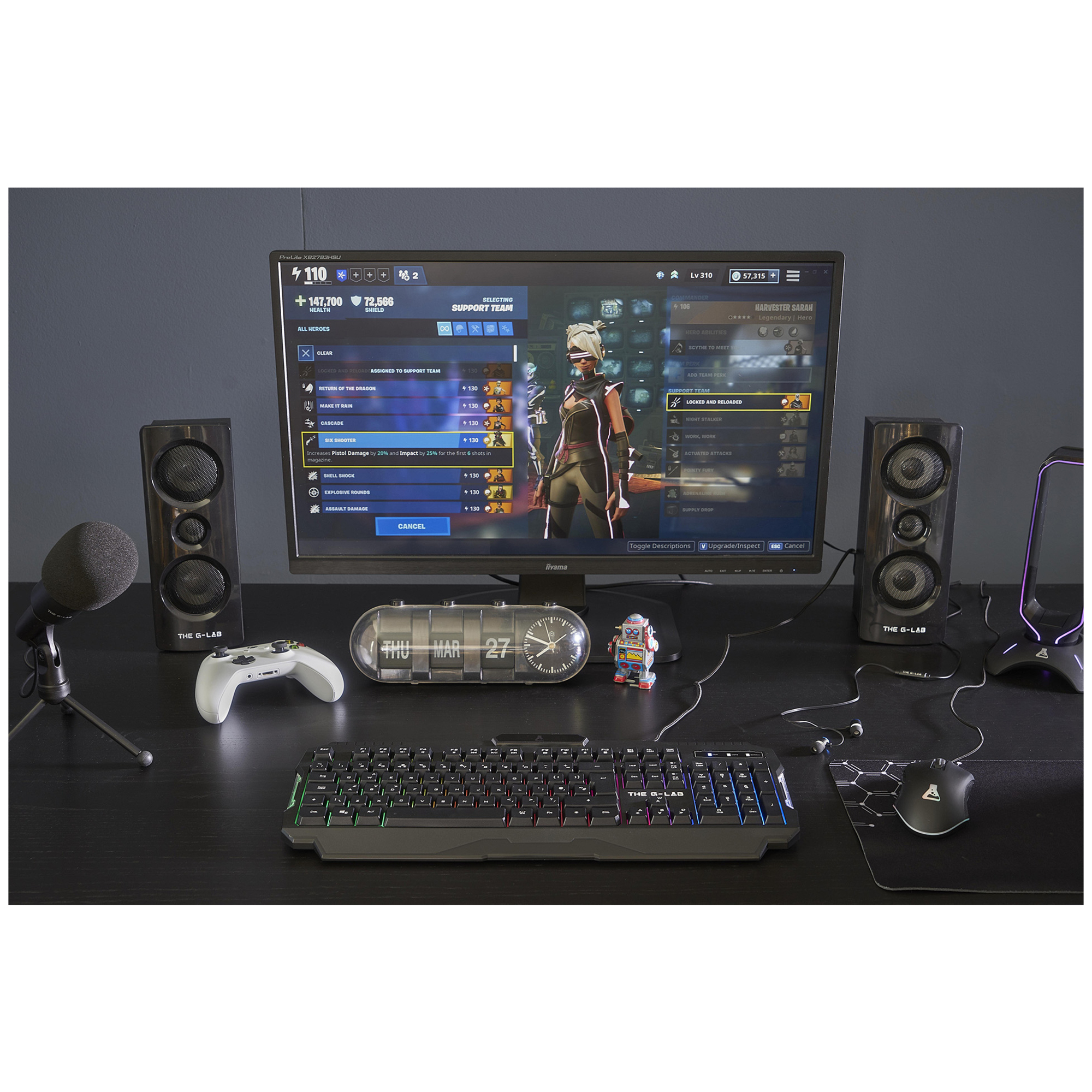 The G Lab Combo Helium clavier incluse Jouer USB AZERTY Français - vue 5